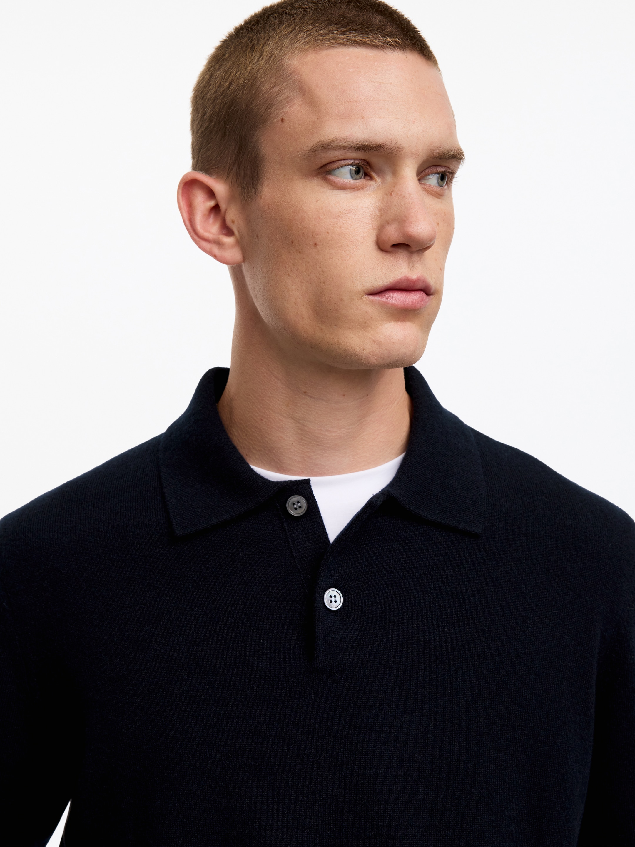 Strick-Poloshirt aus reinem Kaschmir - Dunkelblau - Regular Fit - men - StillMedia/Lookbook - 4