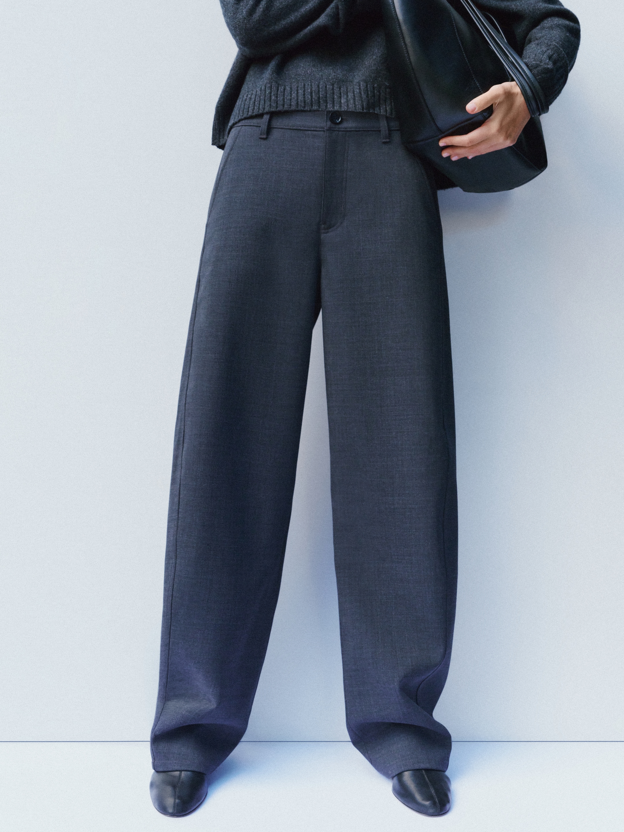 Barrel-Hose aus Wollmischung - Dunkelgrau - Relaxed Fit - women - StillMedia/Environmental - 1