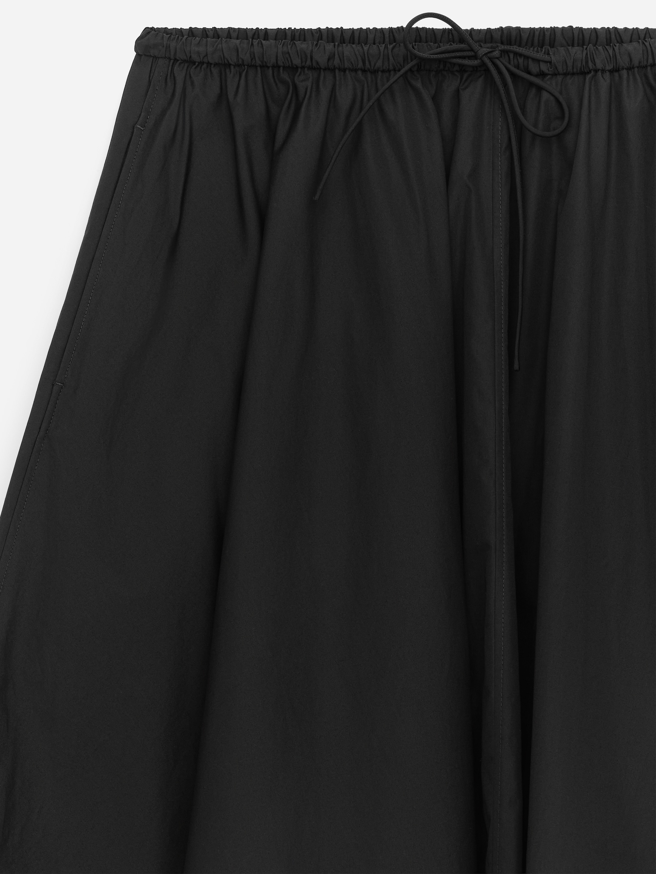Wide Cotton Skirt - Black - Regular fit - Women - StillMedia/DescriptiveDetail - 1