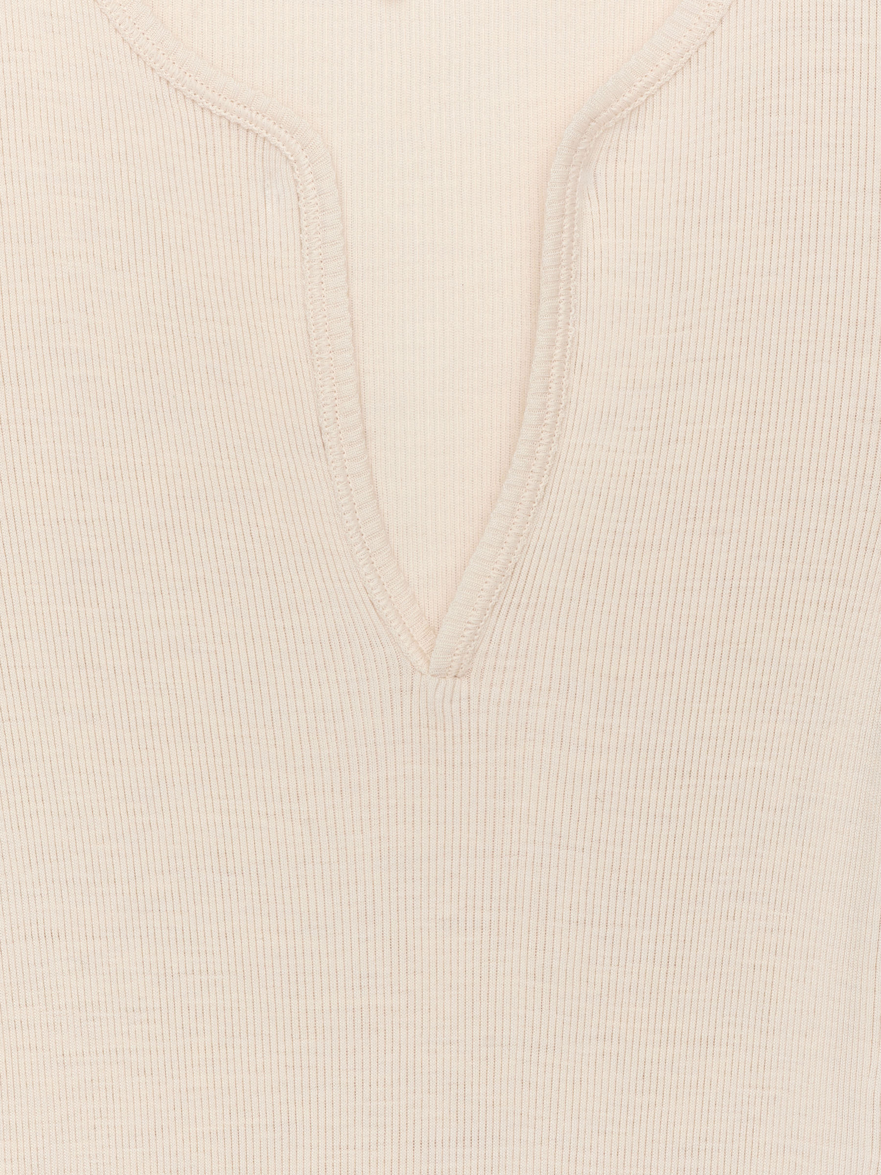Wool-Silk Rib Top - Off White - Regular fit - Women - StillMedia/DescriptiveDetail - 1