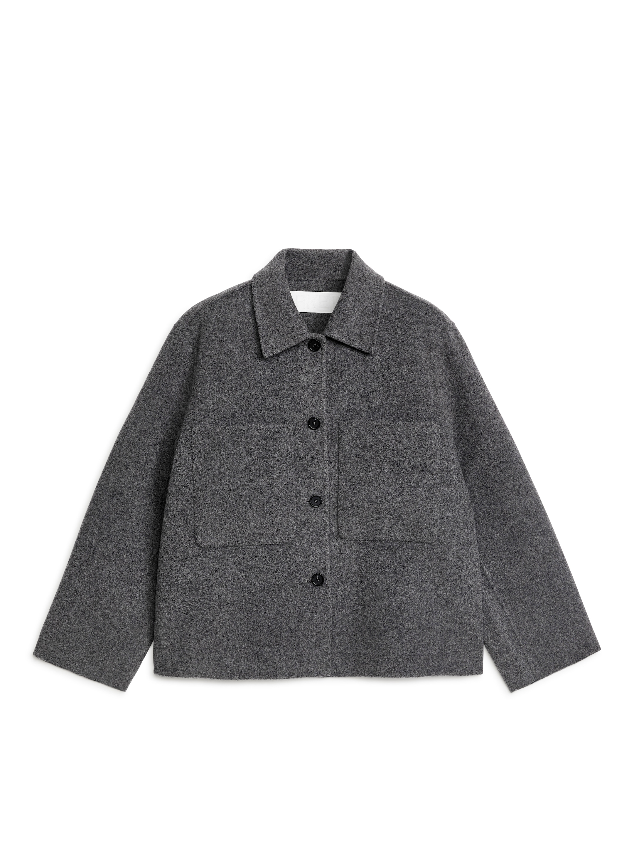 View larger image: Double-Face Wool Overshirt - Grey - Ladies | H&M GB 1