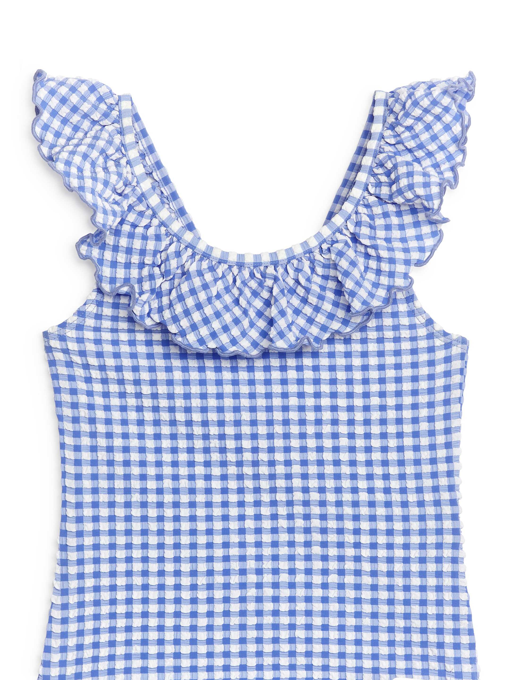 Ginghamrutig baddräkt - Blå/vit - Regular fit - Children - StillMedia/DescriptiveDetail - 2