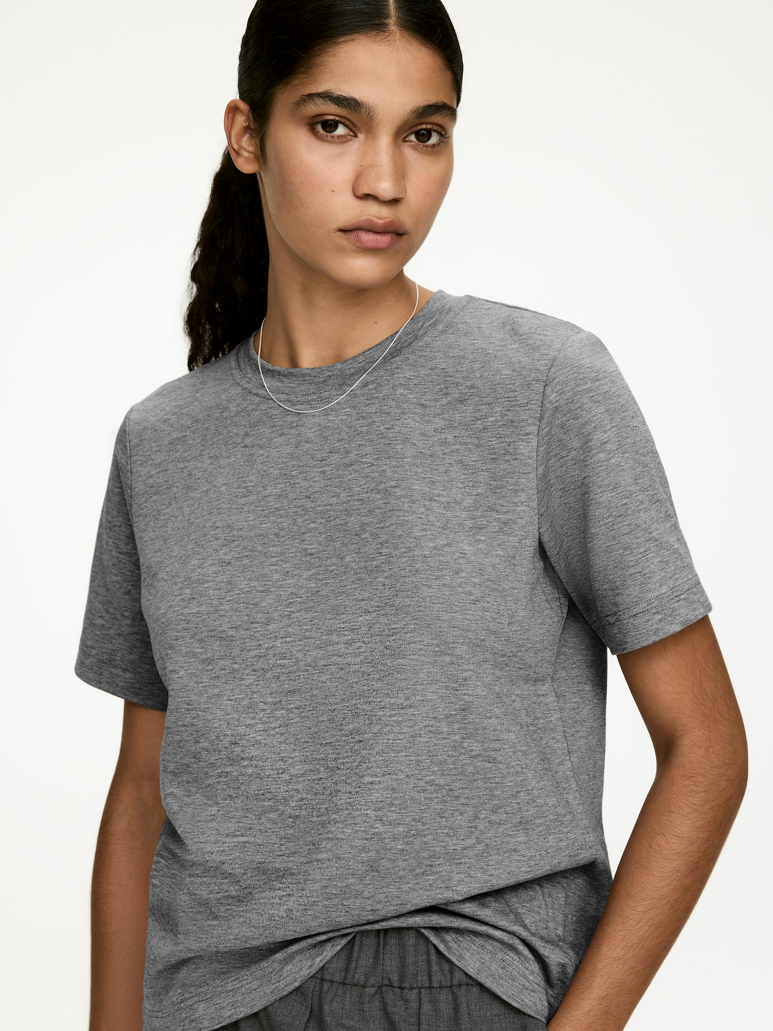 PEARL Schweres T-Shirt - Graumeliert/Rosa/Weiß/Dunkelbraun/Taupe/Schwarz/Dunkelblau - 4