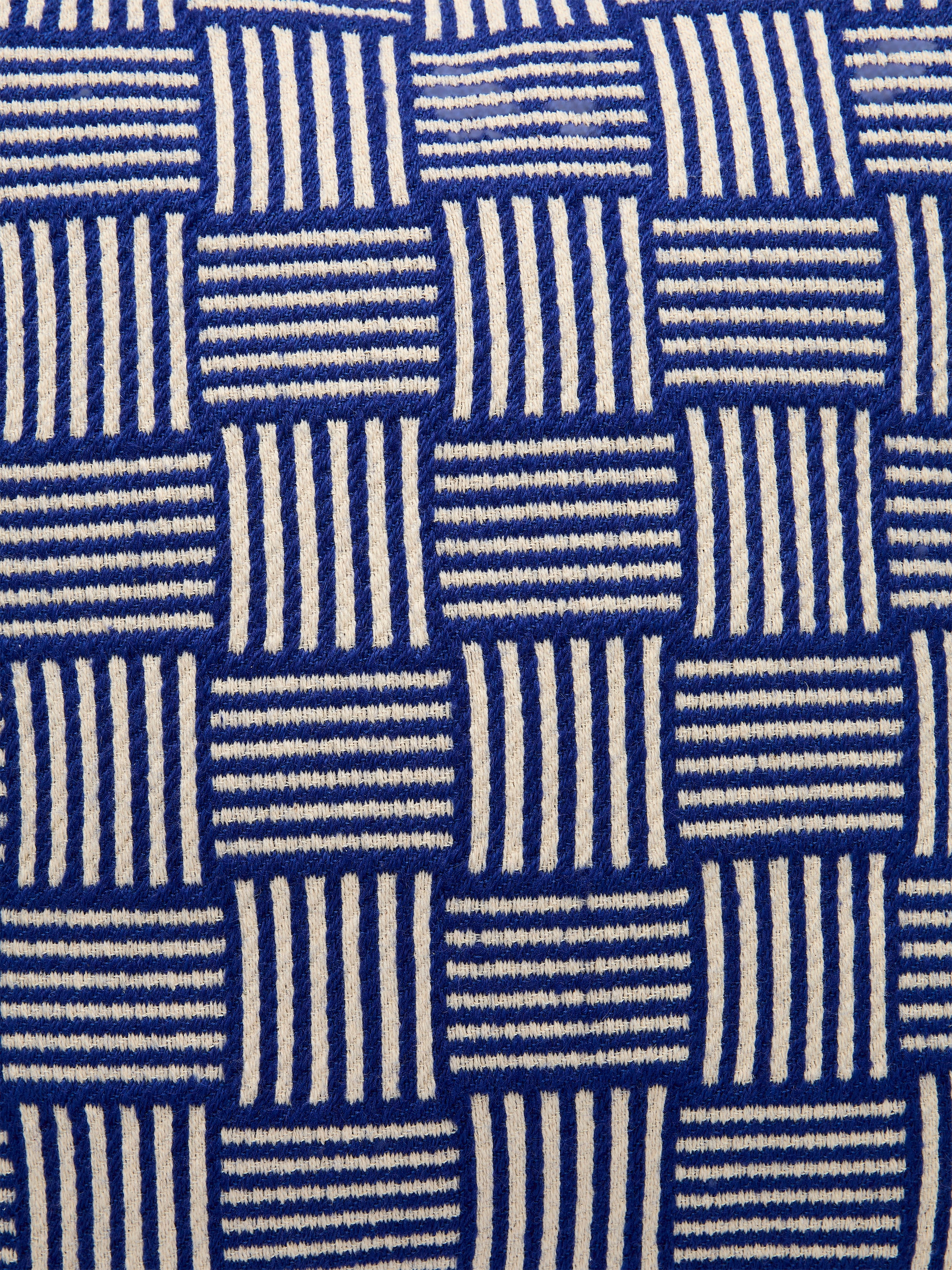 Kopfkissenbezug aus Baumwolle und Wolle 50 x 50 cm - Blau - Haushaltswaren - StillMedia/DescriptiveDetail - 1