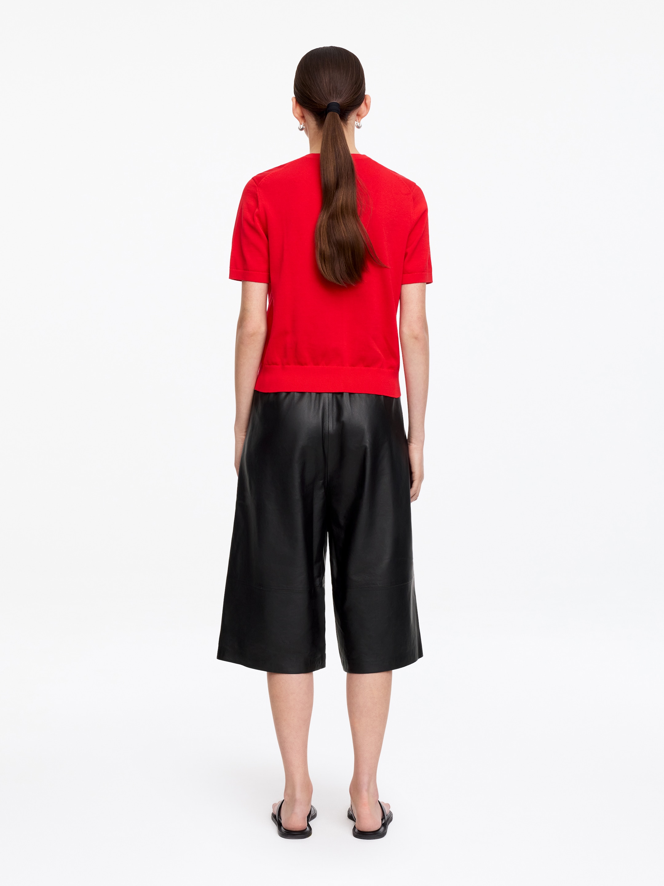 Leather Shorts - Black - Regular fit - Women - StillMedia/Lookbook - 6
