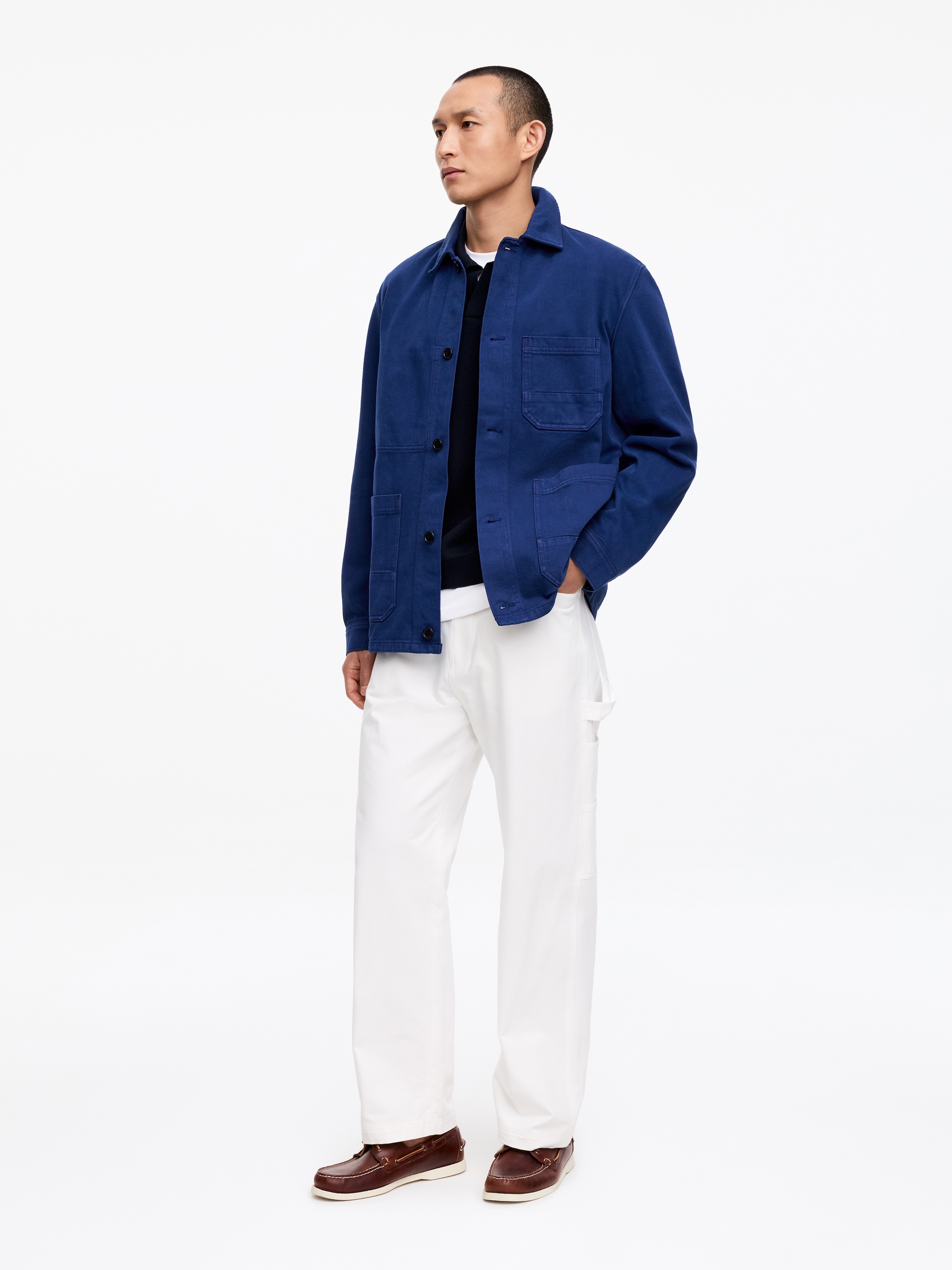 Overdyed-Overshirt aus Twill - Ultramarinblau - Regular Fit - Herren - StillMedia/Lookbook - 9