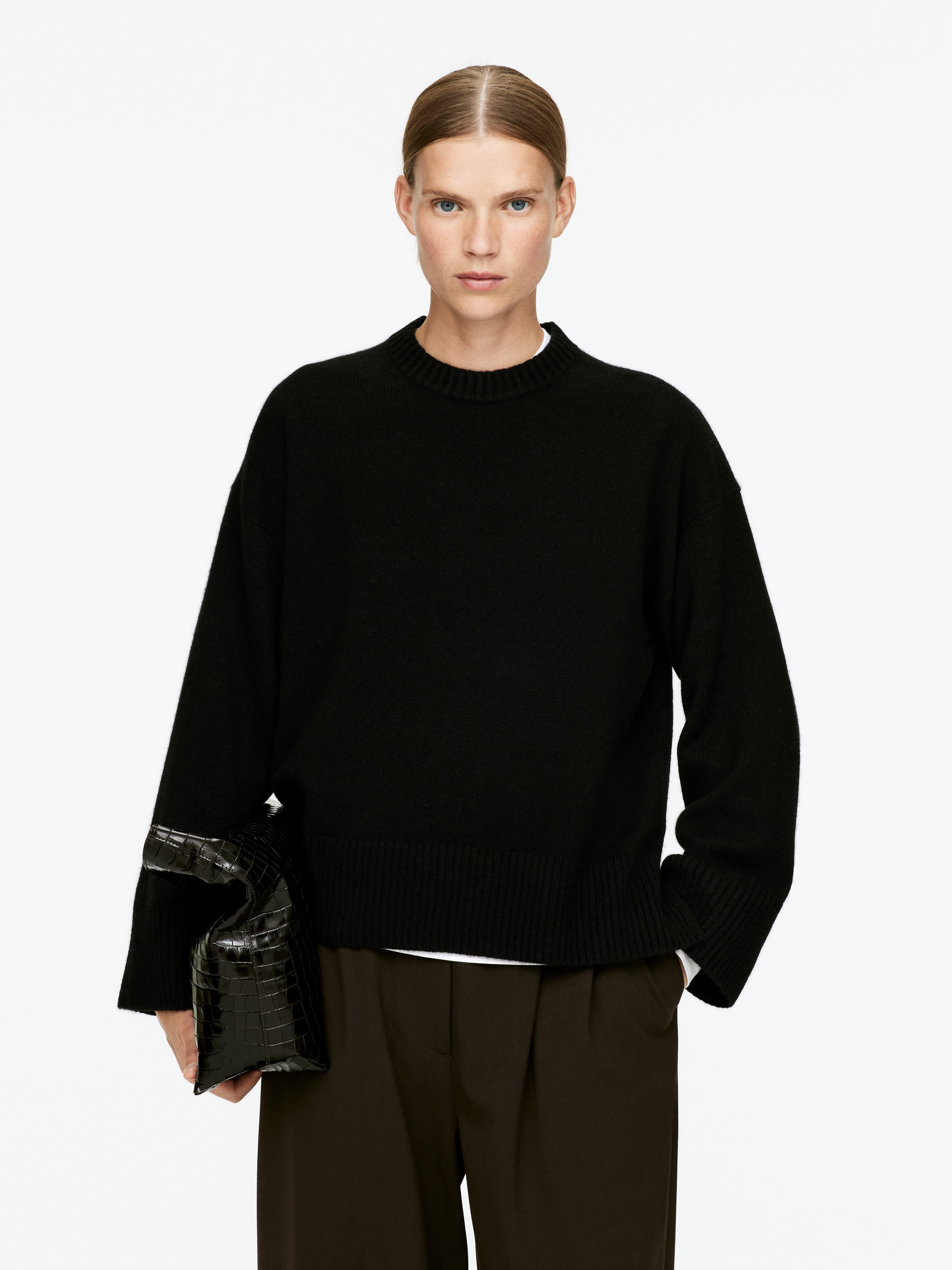 Oversized Pure Cashmere Jumper​-#272627-16491