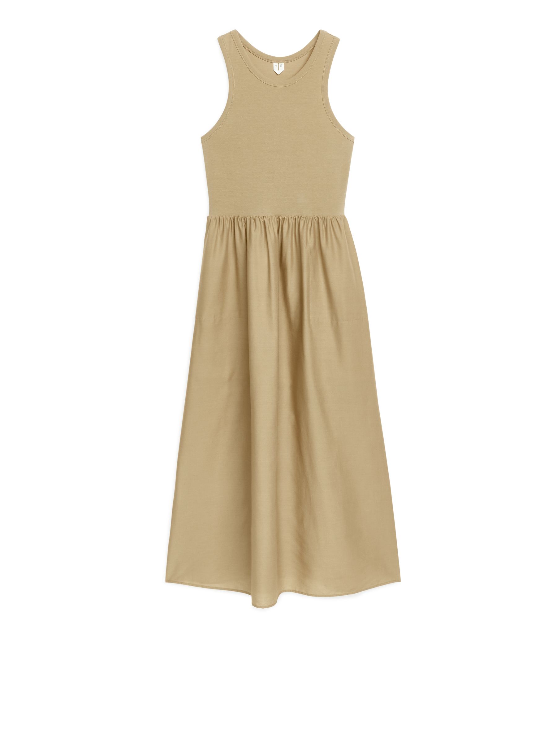 Kleid aus Baumwollmix mit Racerback - Beige - Regular Fit - Damen - StillMedia/DescriptiveStillLife - 1