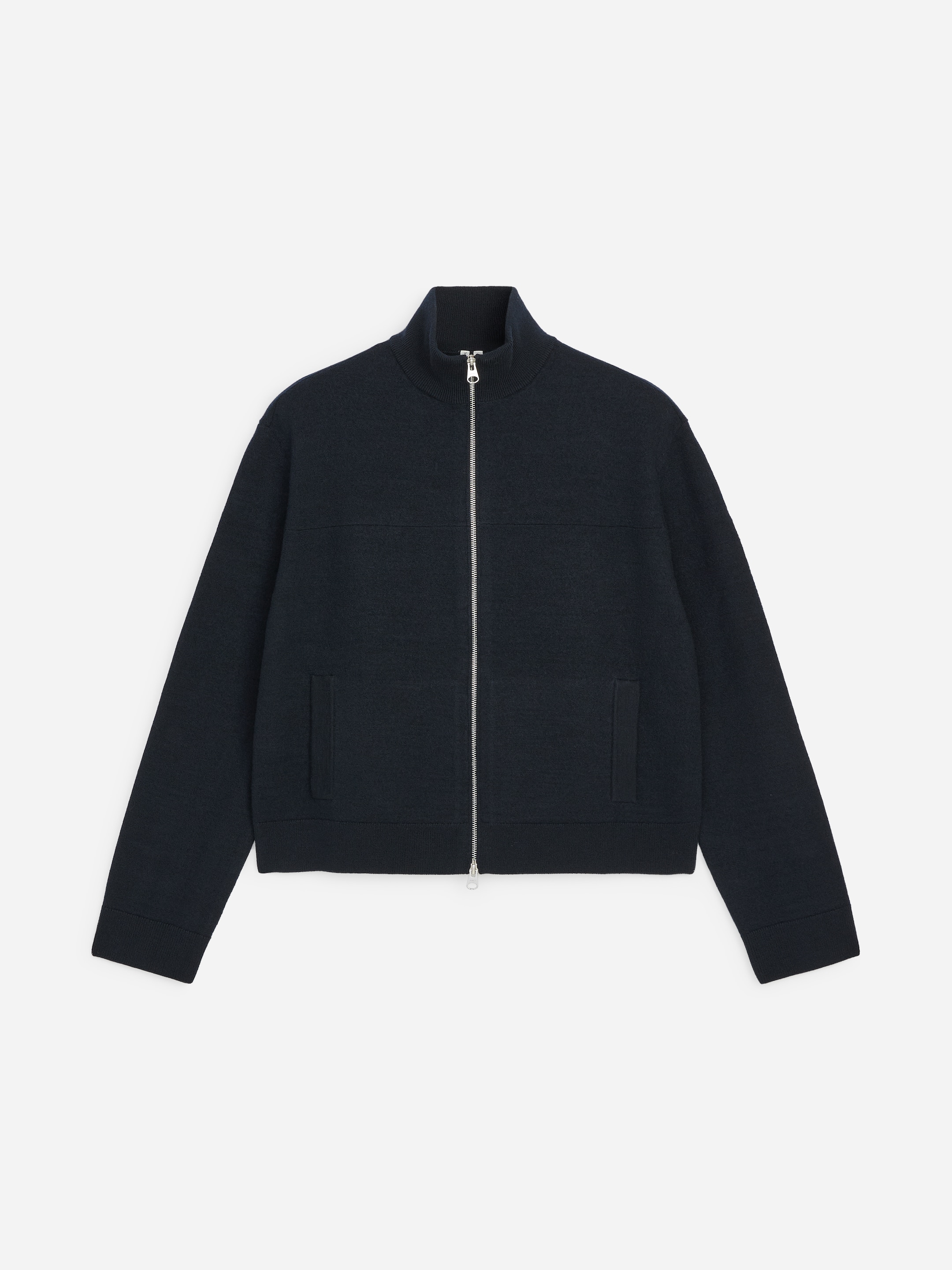 Chaqueta de lana con cremallera - Azul marino oscuro - Corte estándar - men - StillMedia/DescriptiveStillLife - 1