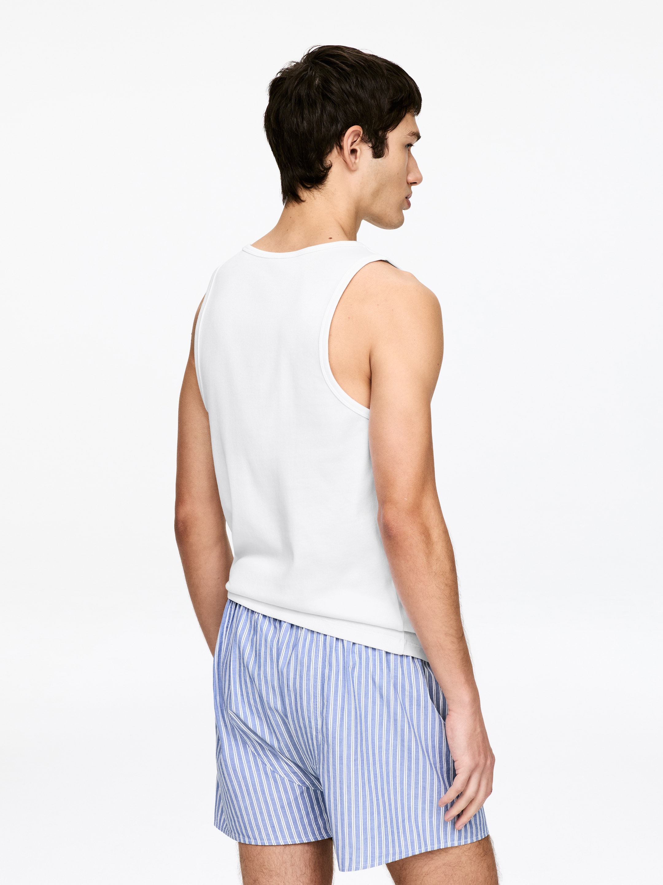 Ribbed Tank Top Set of 2 - White - Regular fit - Men - StillMedia/Lookbook - 8