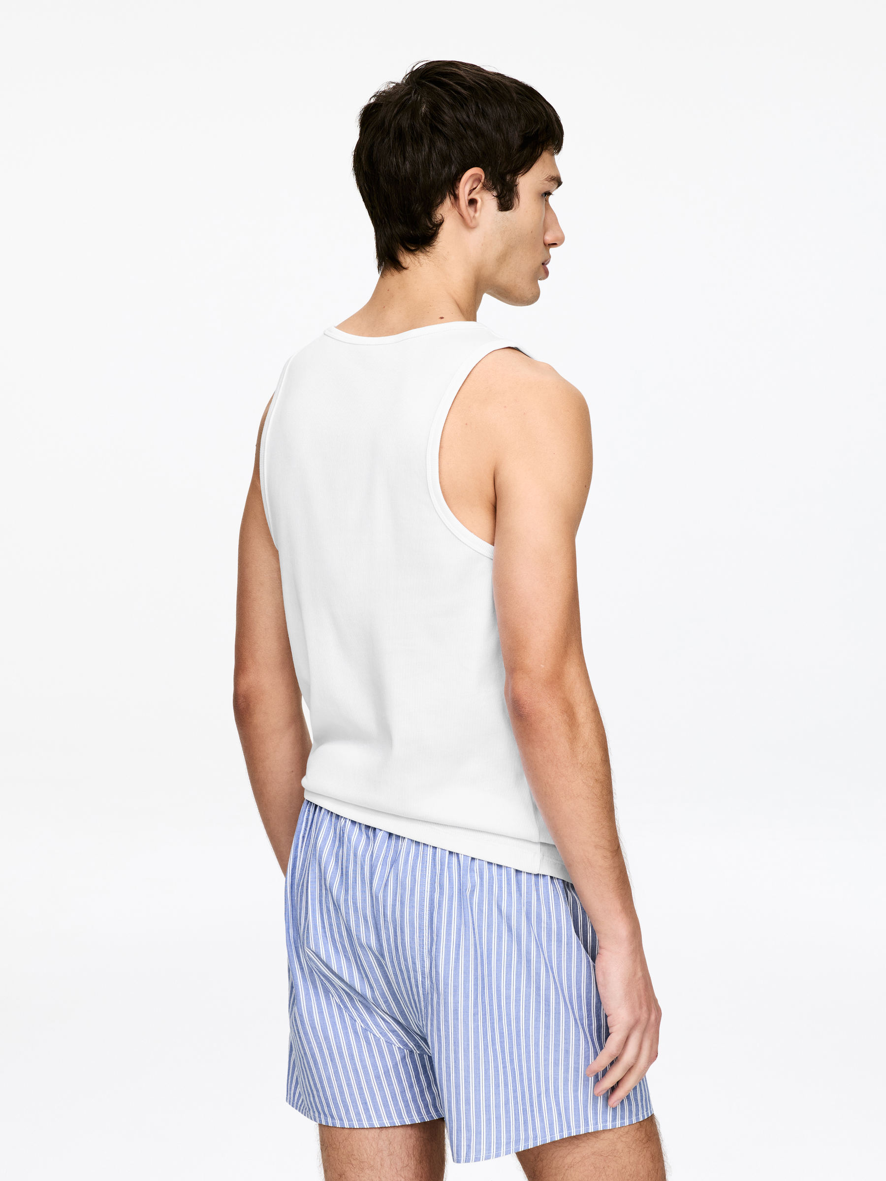 Geripptes Tanktop, 2er-Pack - Weiß - Regular Fit - Herren - StillMedia/Lookbook - 8