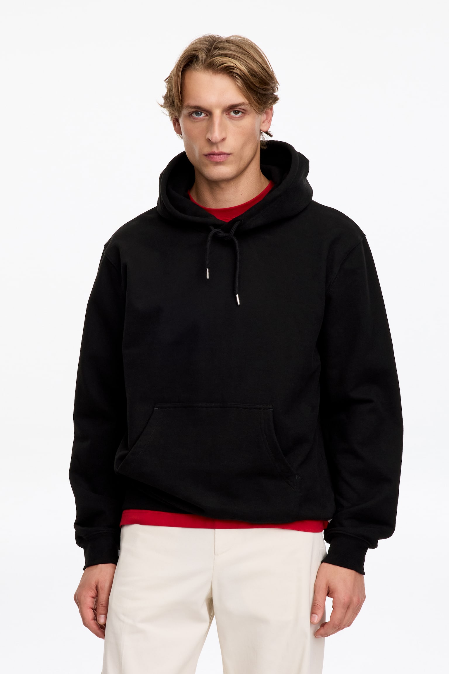 Sudadera con capucha - Negro/Gris jaspeado - 1