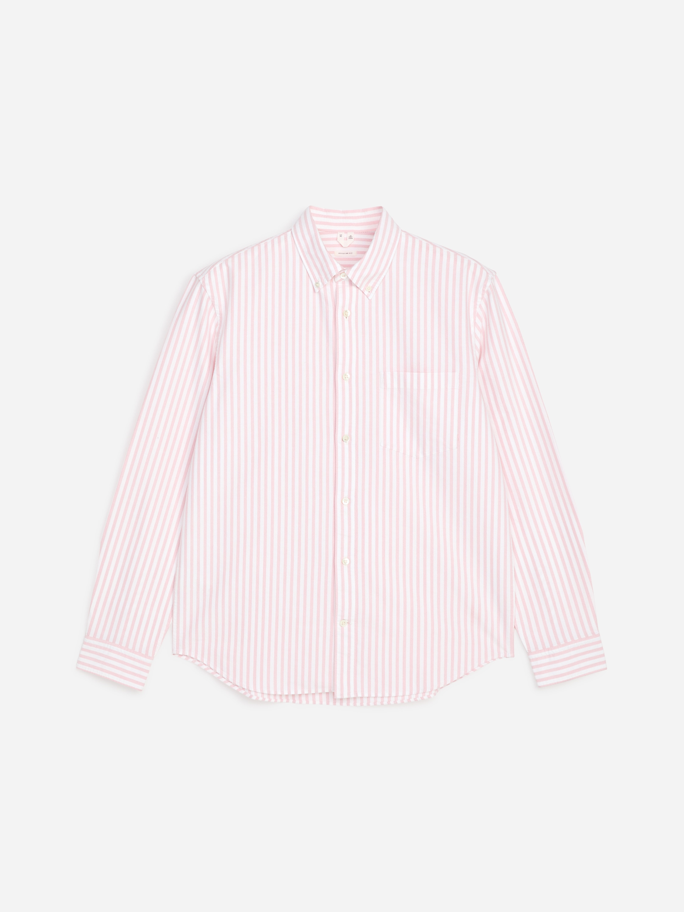 Oxford-Hemd mit normaler Passform - Rosa/Weiß/Hellblau/Weiß/Pfirsich/Blau/Gestreift/Salbeigrün/Creme/Hellgrau