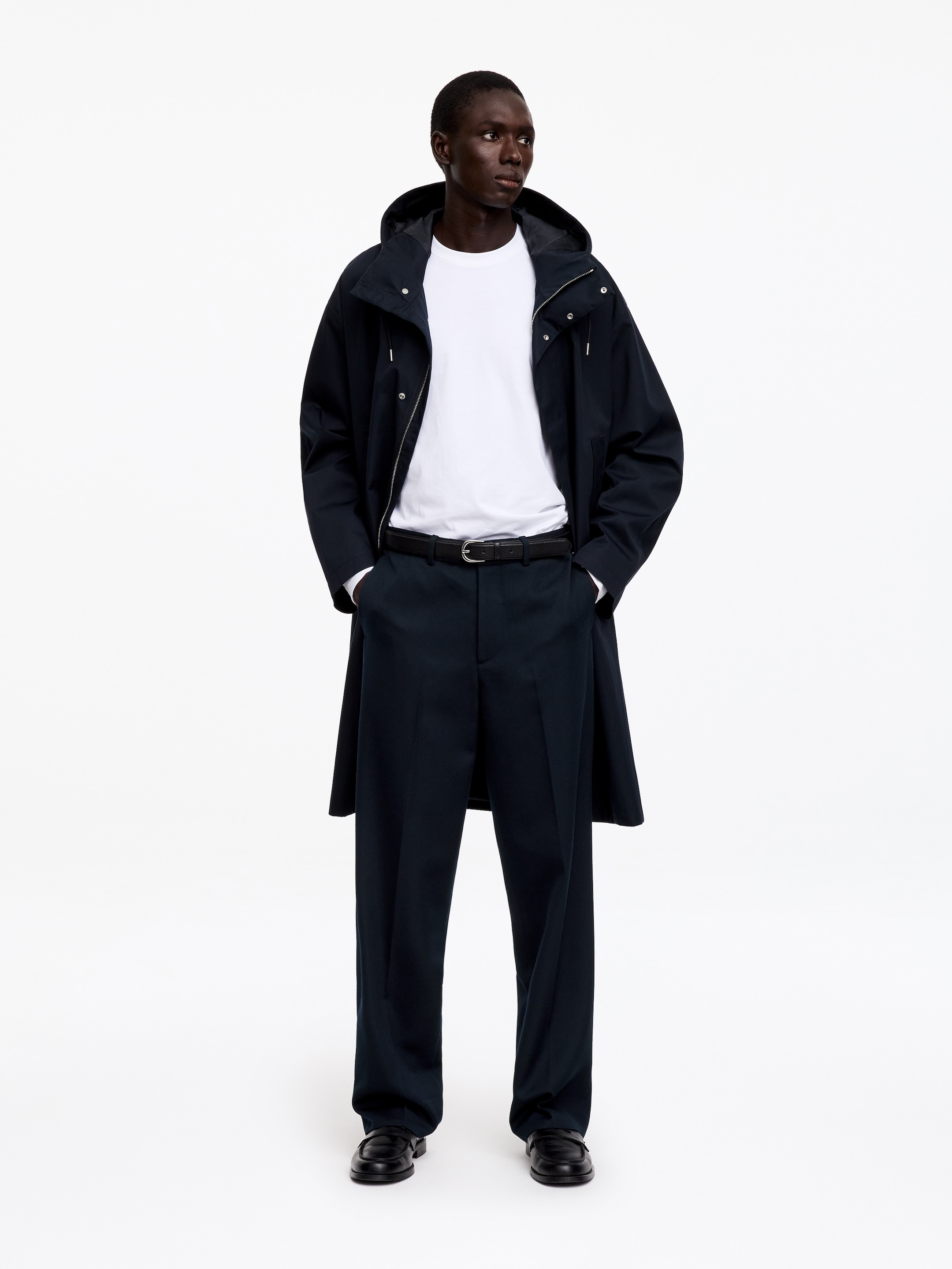 Loose Fit Wool Trousers - Dark Blue - Loose fit - men - StillMedia/Lookbook - 3