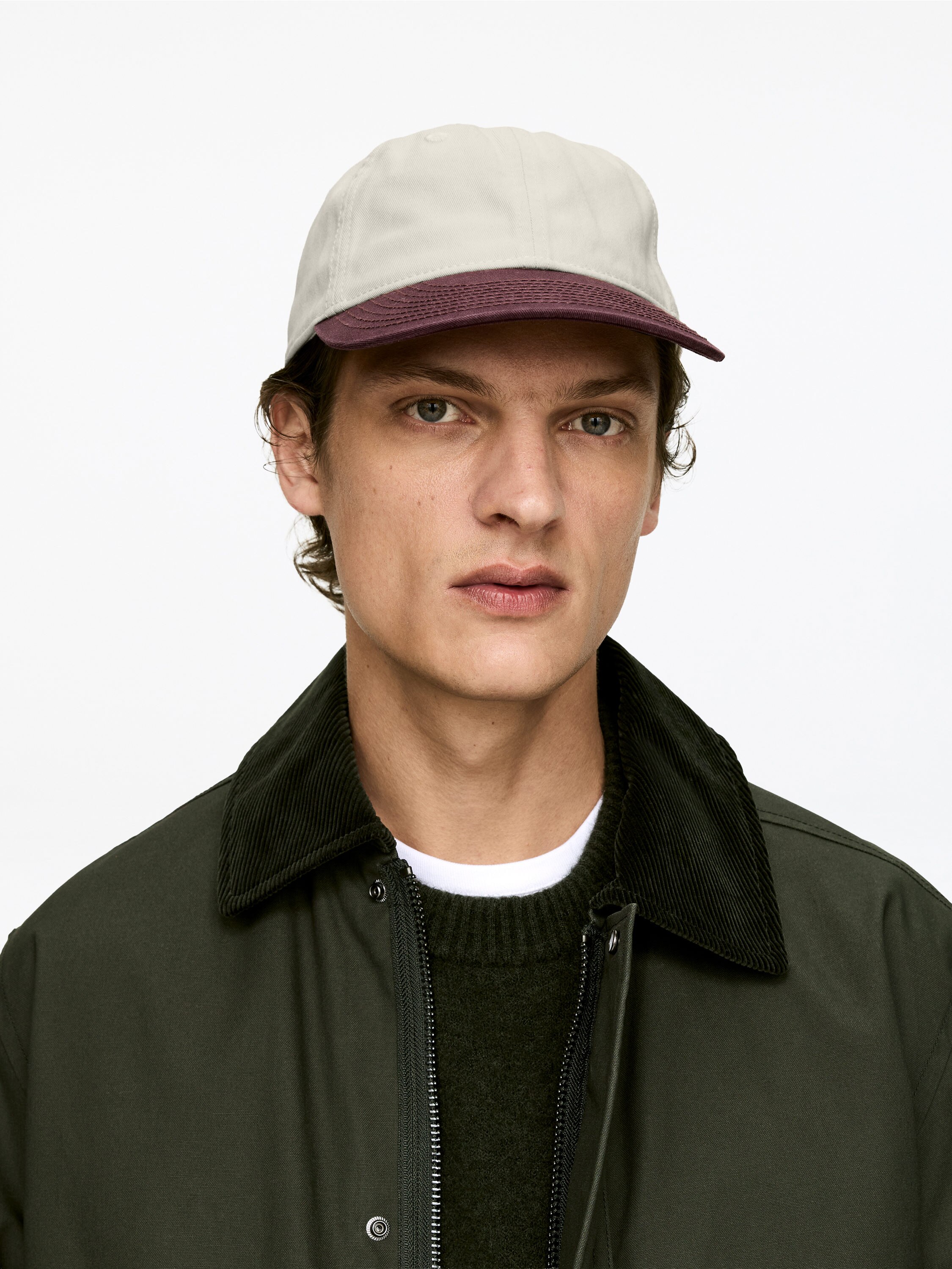 Casquette aux couleurs contrastantes - Blanc/Rouge foncé - Homme - StillMedia/Lookbook - 7
