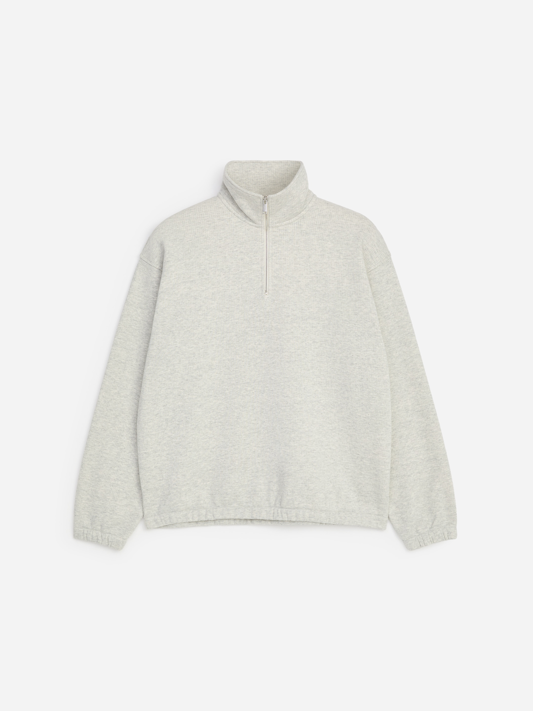Half-Zip Lounge Sweatshirt - Grey Melange - Relaxed fit - men - StillMedia/DescriptiveStillLife - 1