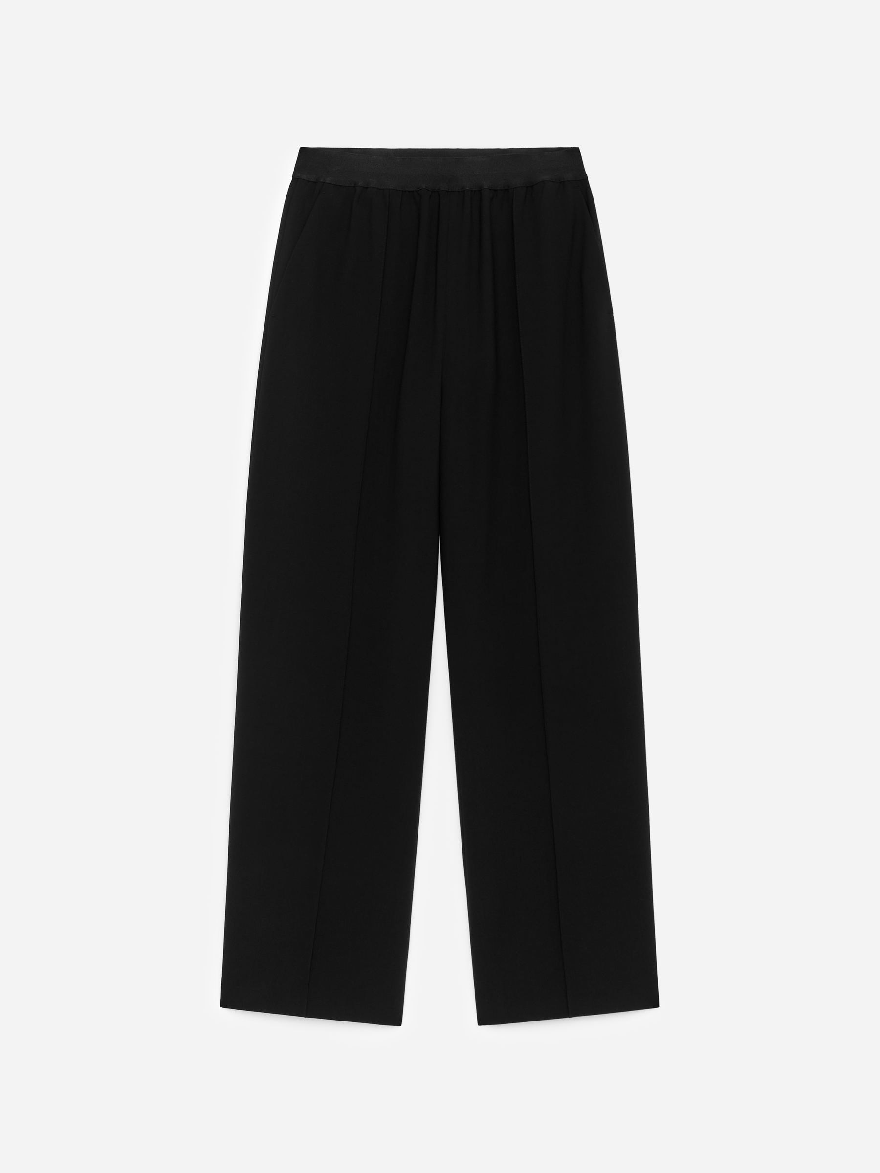 Elastic-Waist Twill Trousers - Black - Relaxed fit - Women - StillMedia/DescriptiveStillLife - 2