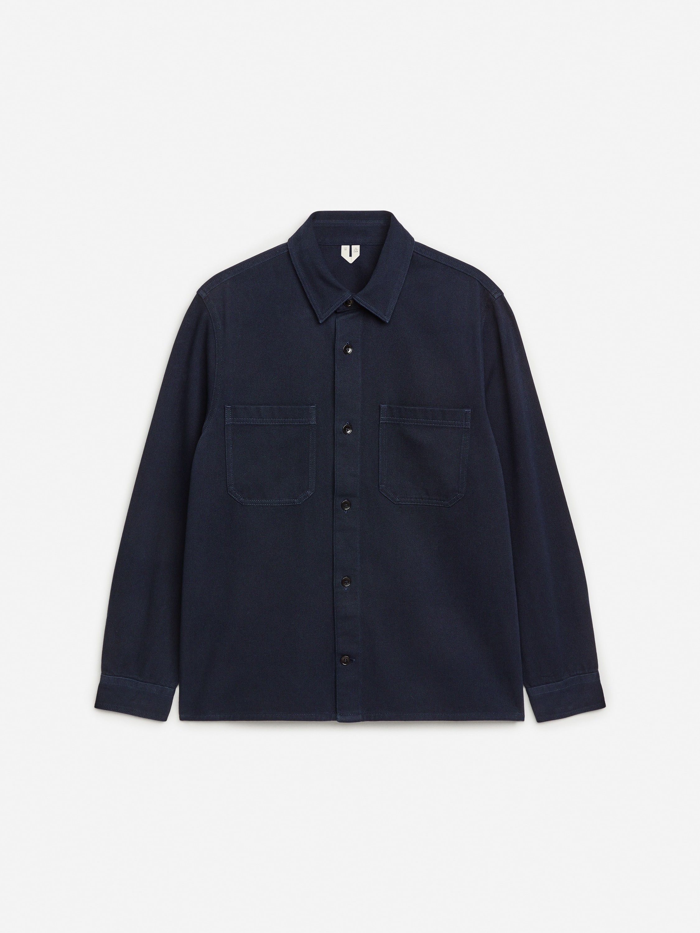 Cotton Twill Overshirt - Dark Blue
