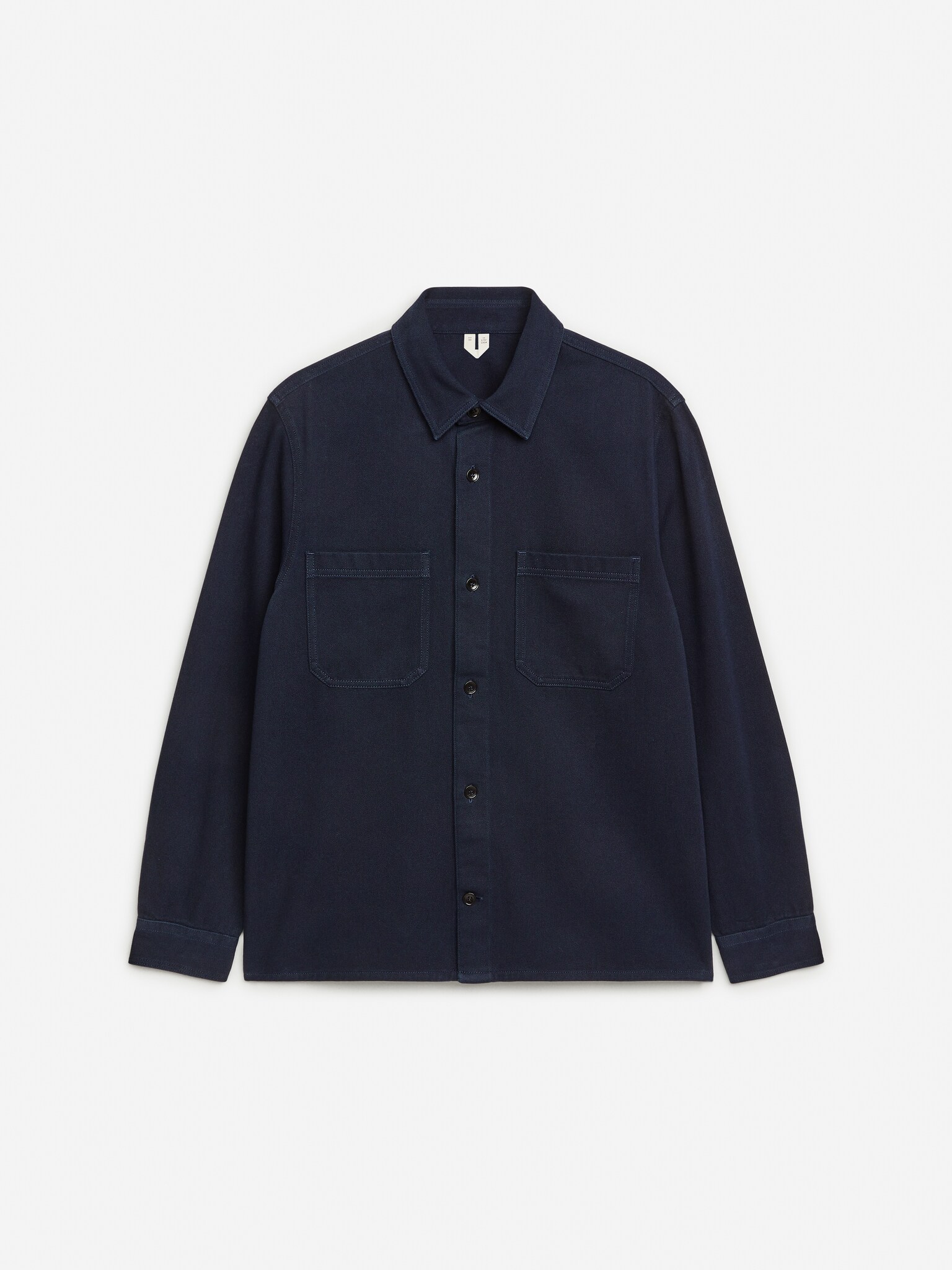 Overshirt i bomullstwill - Mörkblå - 2