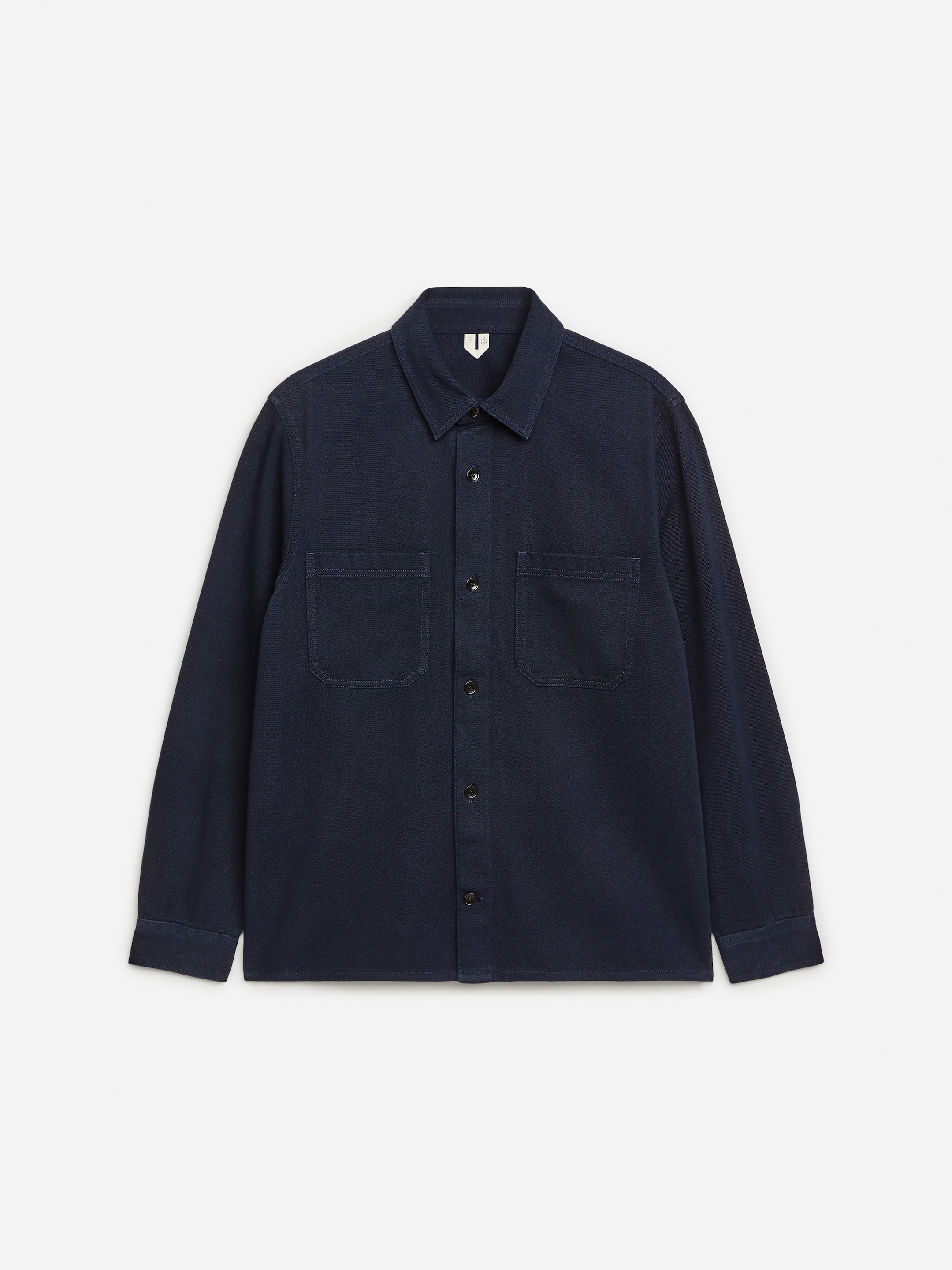 Cotton Twill Overshirt - Dark Blue - Regular fit - Men - StillMedia/DescriptiveStillLife - 1