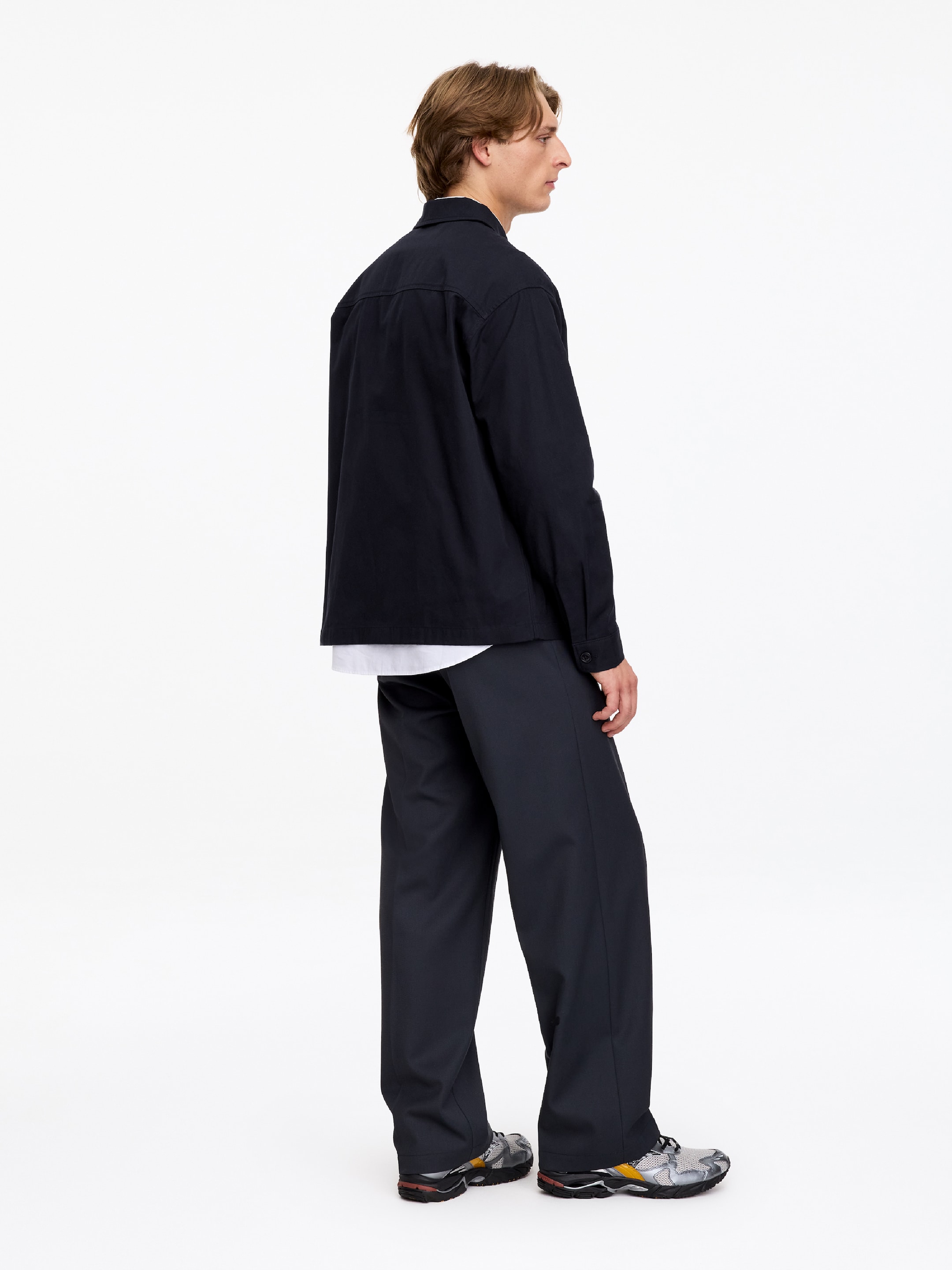 Cotton Overshirt - Dark Blue - Regular fit - men - StillMedia/Lookbook - 6