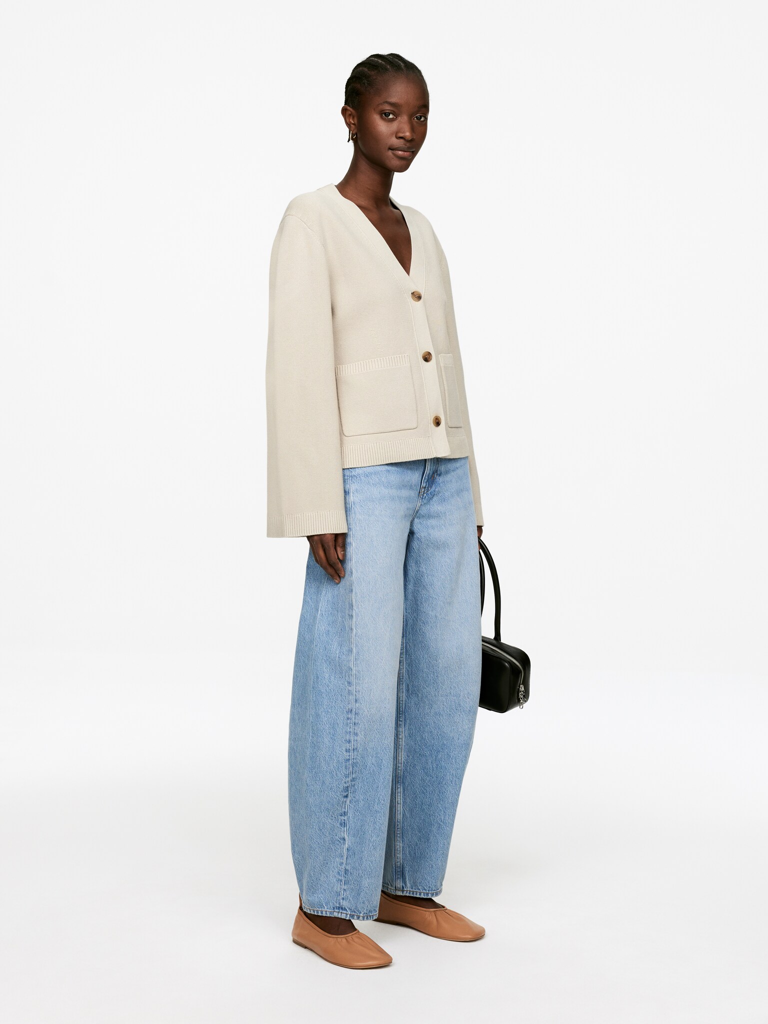 Cotton Cardigan - Light Mole - 5