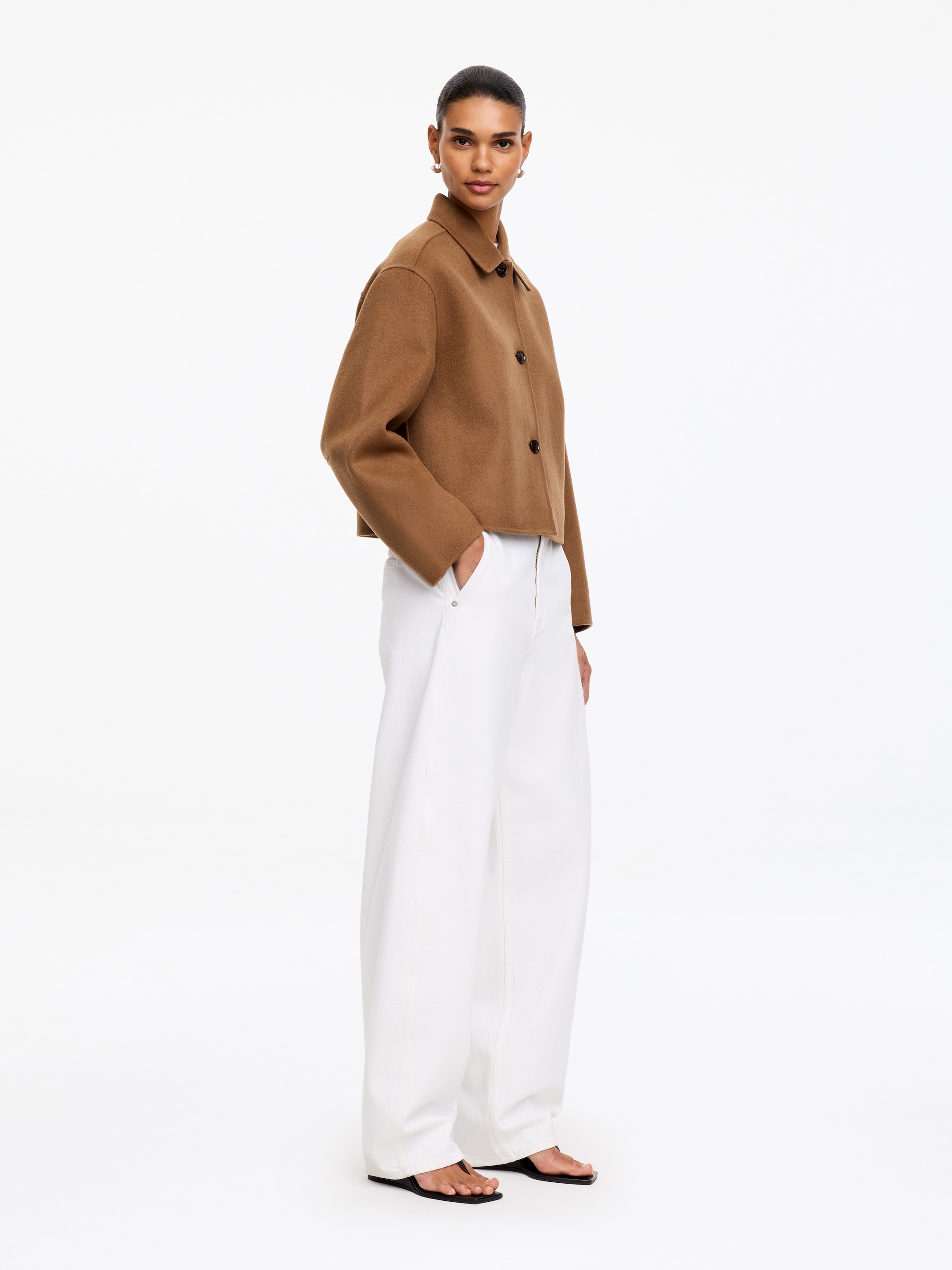 Doublé Wool-Blend Overshirt - Dark Beige - Regular fit - Women - StillMedia/Lookbook - 2