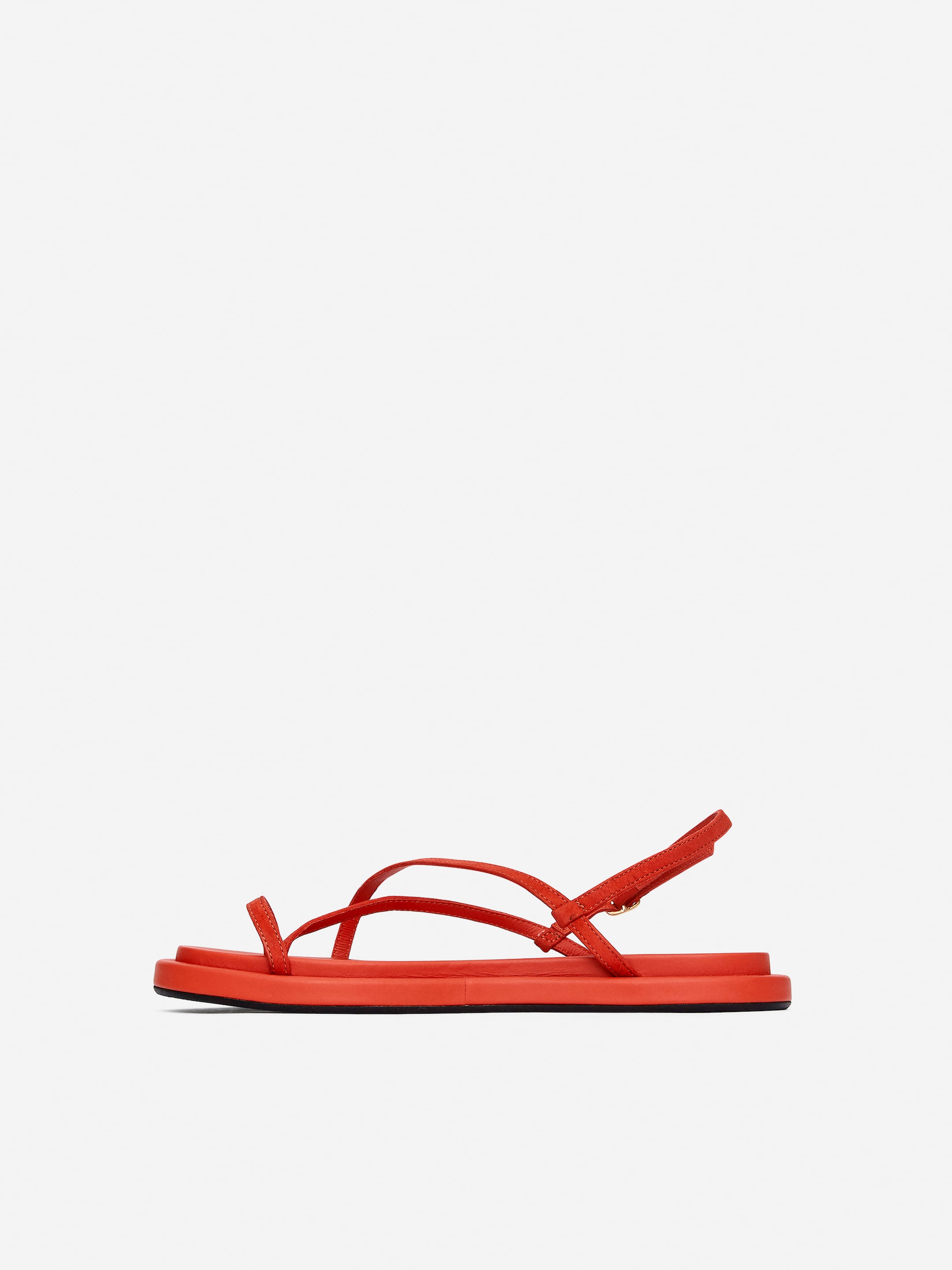 Sandales à brides en cuir - Orange - Femme - StillMedia/DescriptiveStillLife - 1