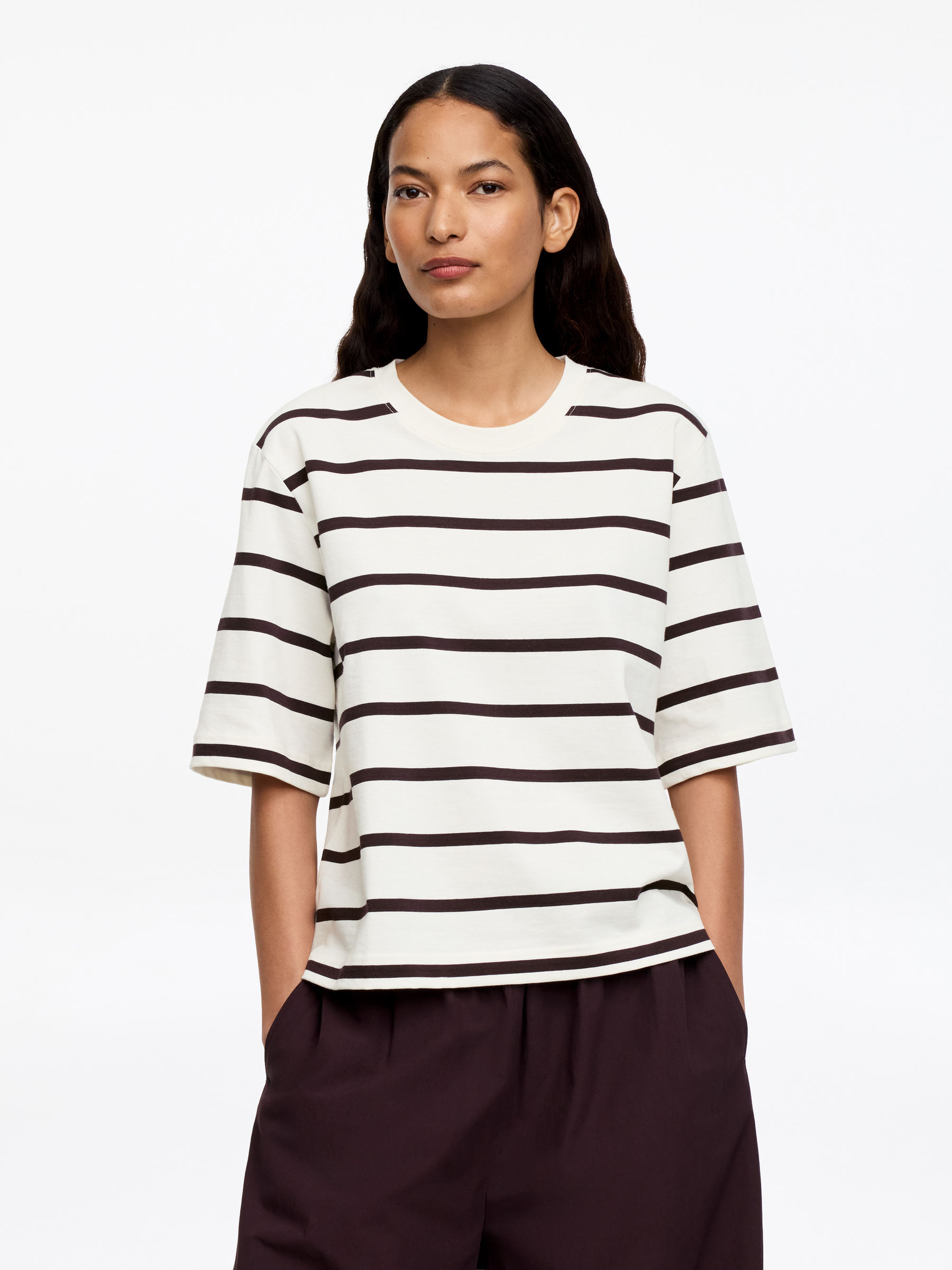 ALBA Kastiges T-Shirt-#3C2A2B-18432