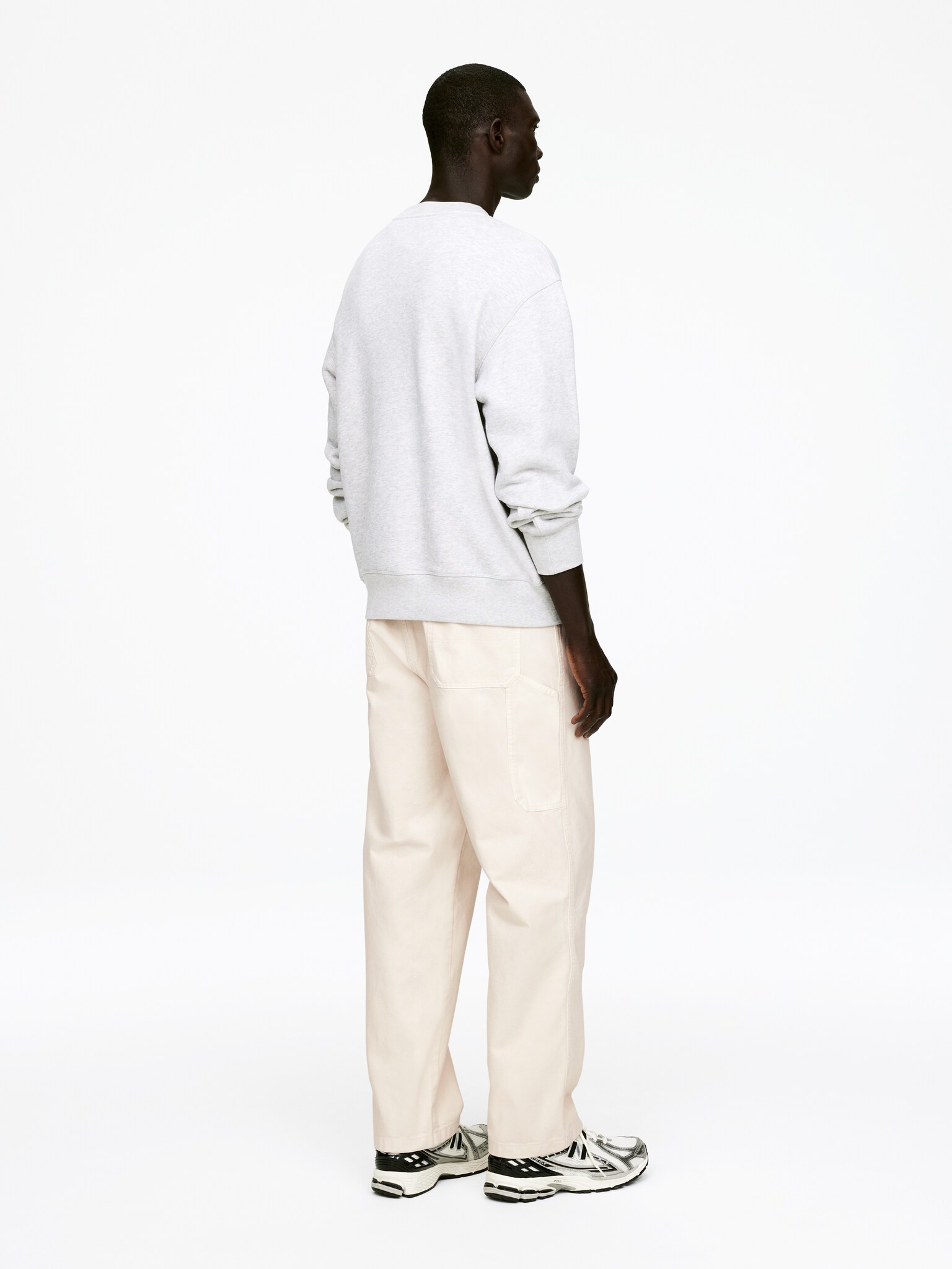 Pantalones de trabajo loose fit - Blanco roto/Marrón - 3