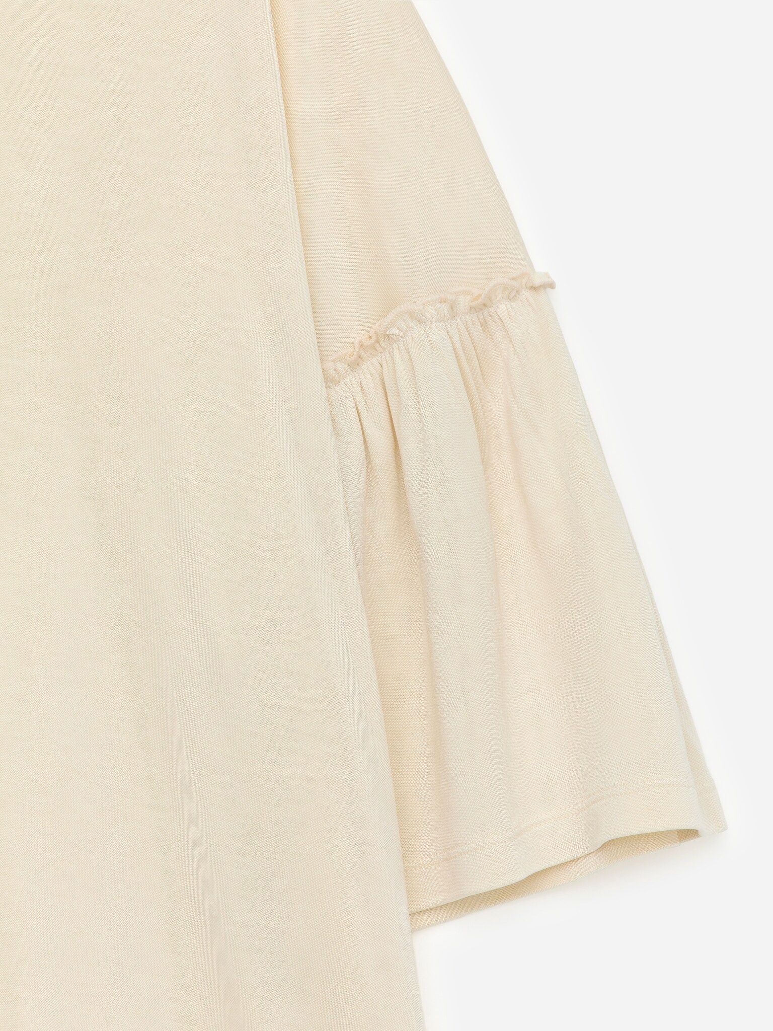 T-shirt avec manches à volants - Blanc cassé - 4