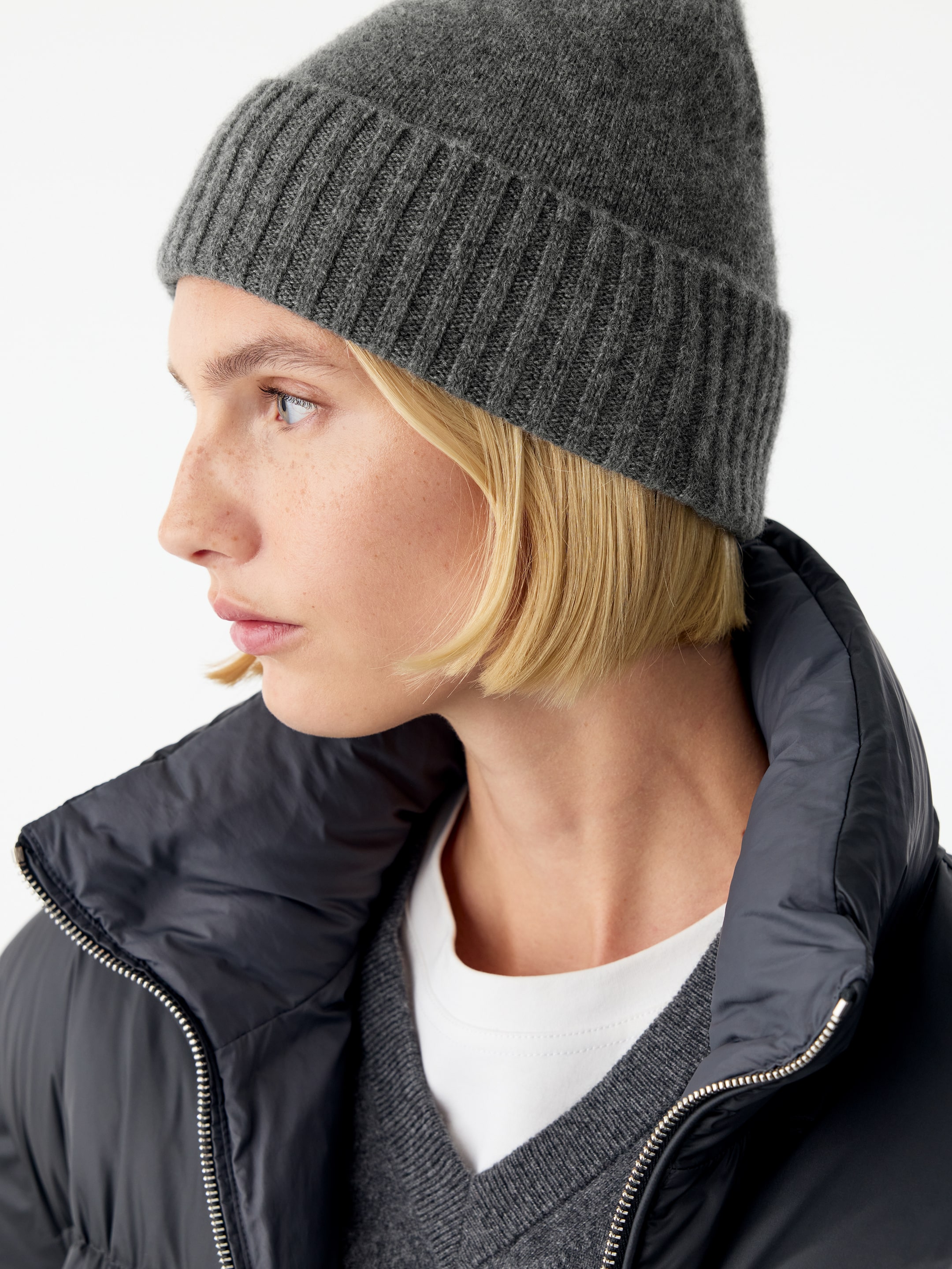Berretto in cashmere-Grey-20735