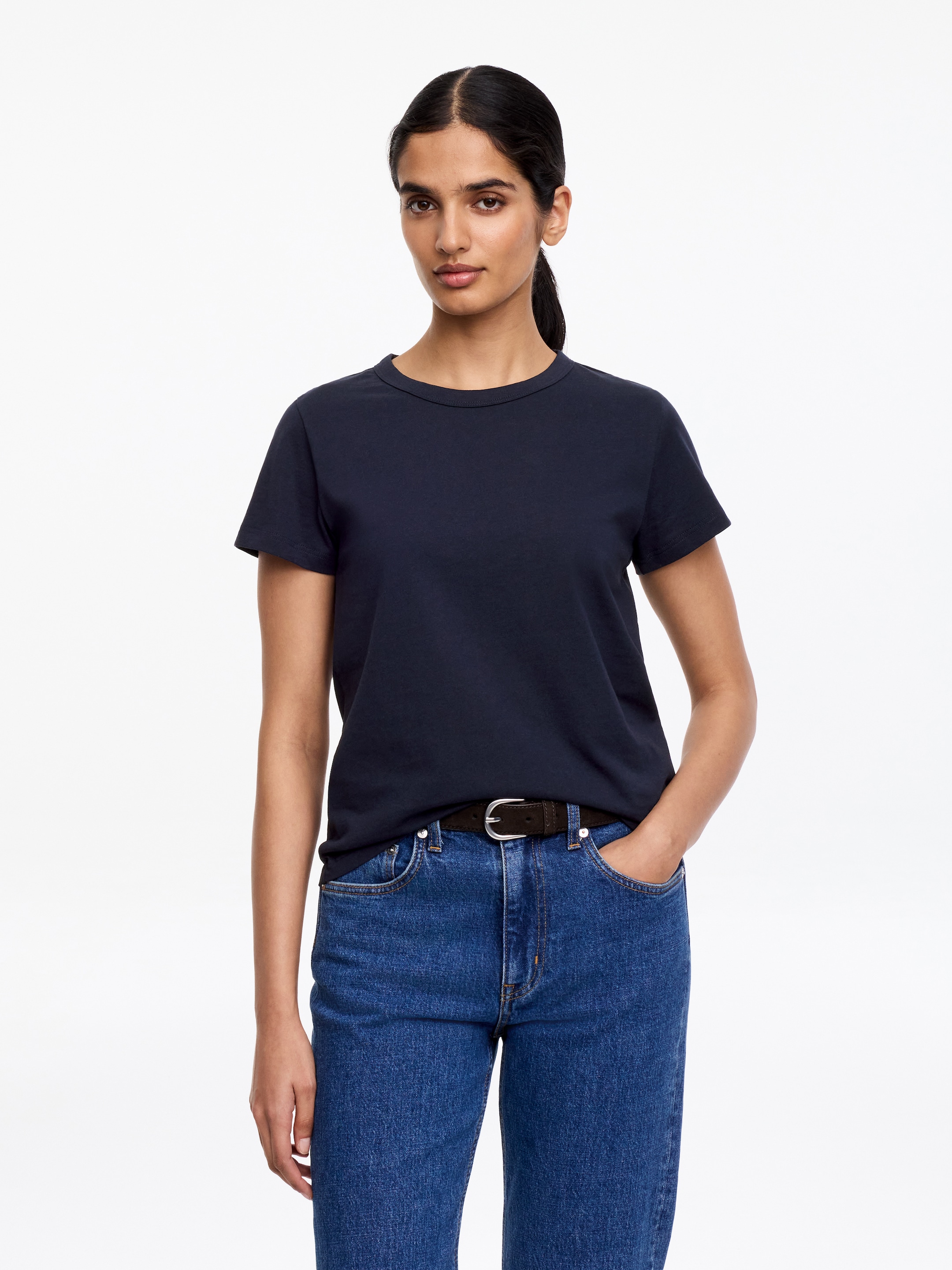 Neat Cotton T-Shirt-#0A041F-18784