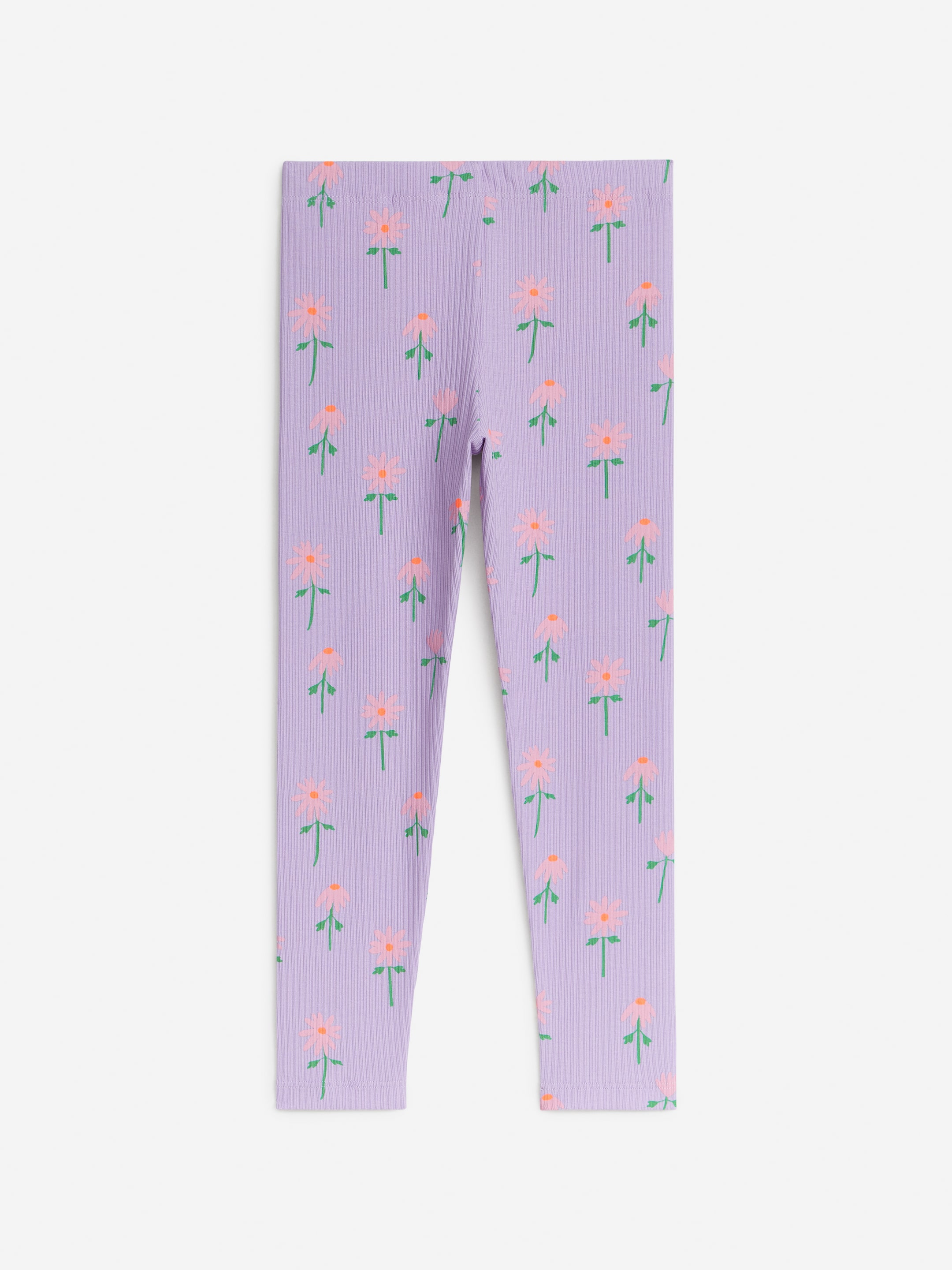 Leggings de canalé - Lila/estampado floral - Corte ajustado - Children - StillMedia/DescriptiveStillLife - 2