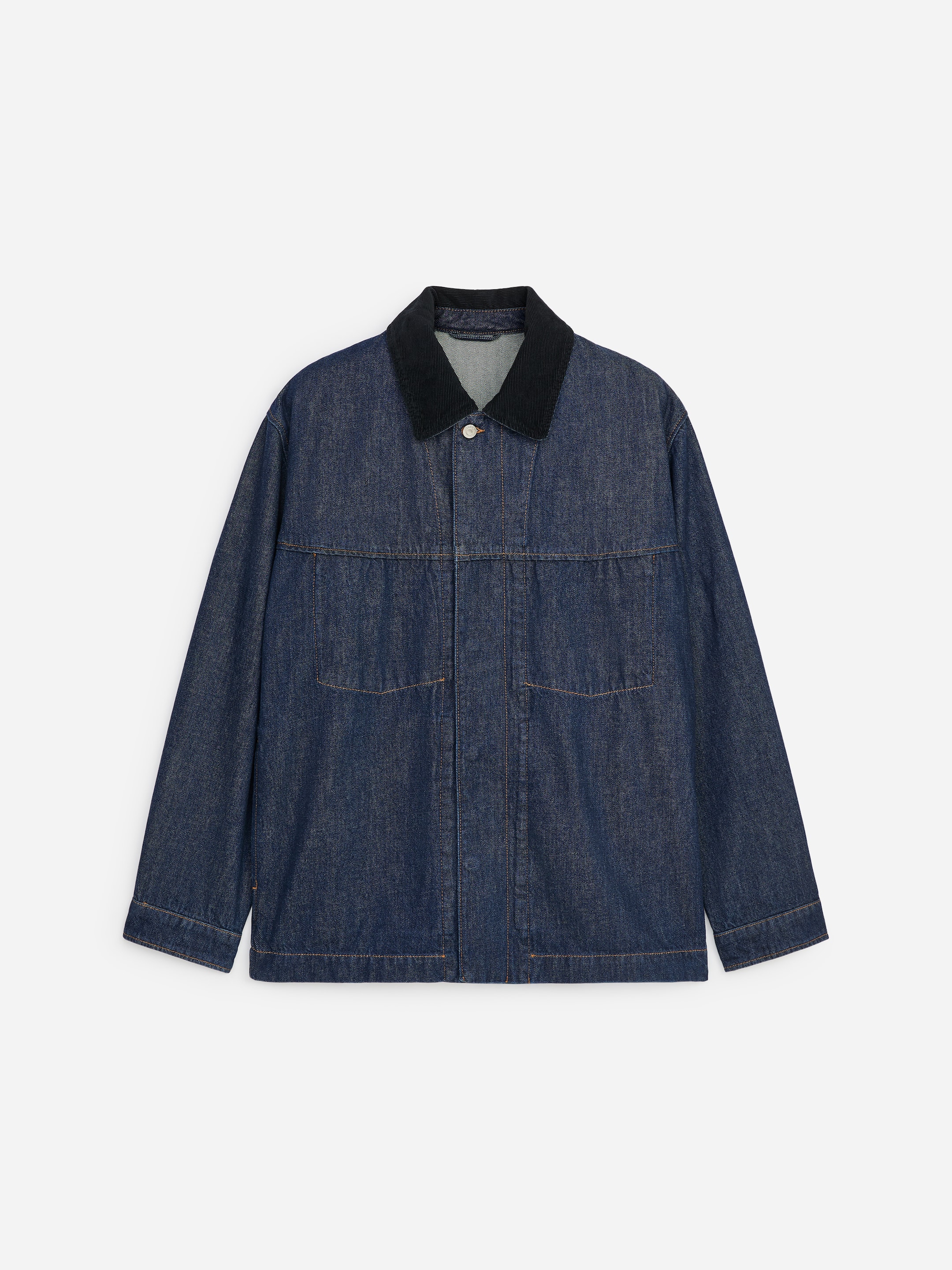 Chaqueta denim estilo ferroviario - Azul oscuro - Corte relajado - men - StillMedia/DescriptiveStillLife - 1