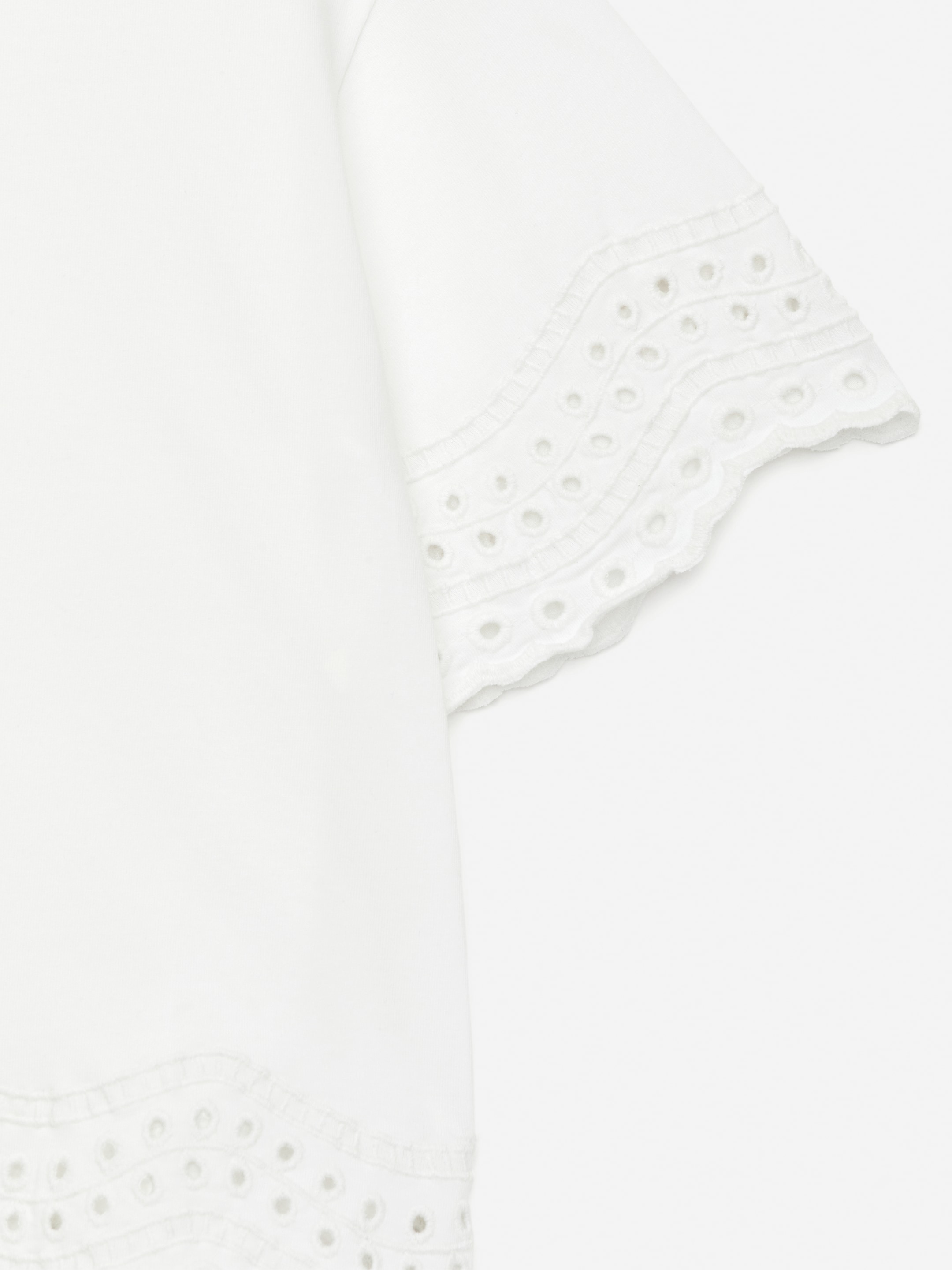 Visa större bild: Topp med broderi anglaise - Vit - BARN | H&M SE 3