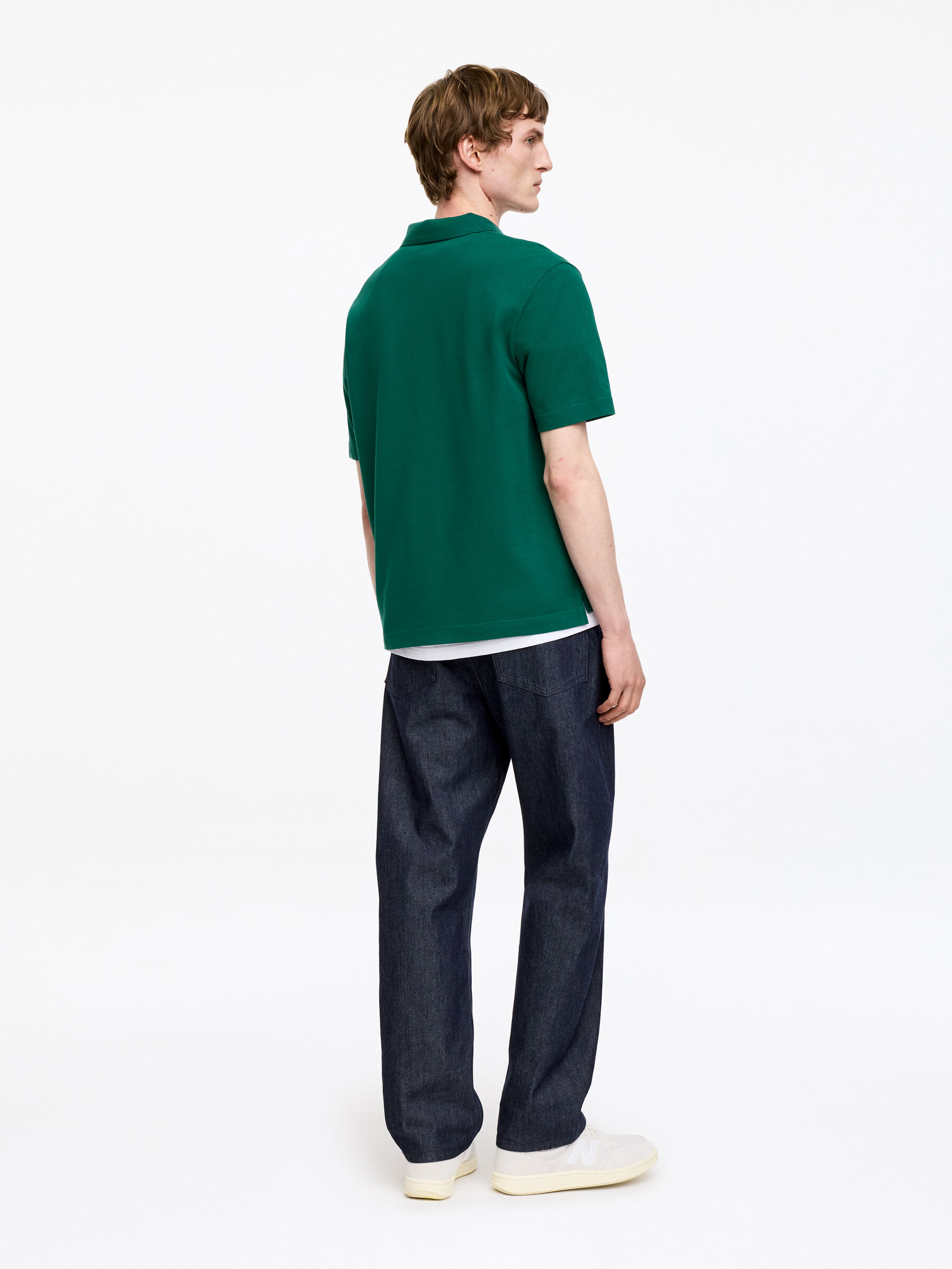 Piqué Polo Shirt - Green - Regular fit - Men - StillMedia/Lookbook - 2