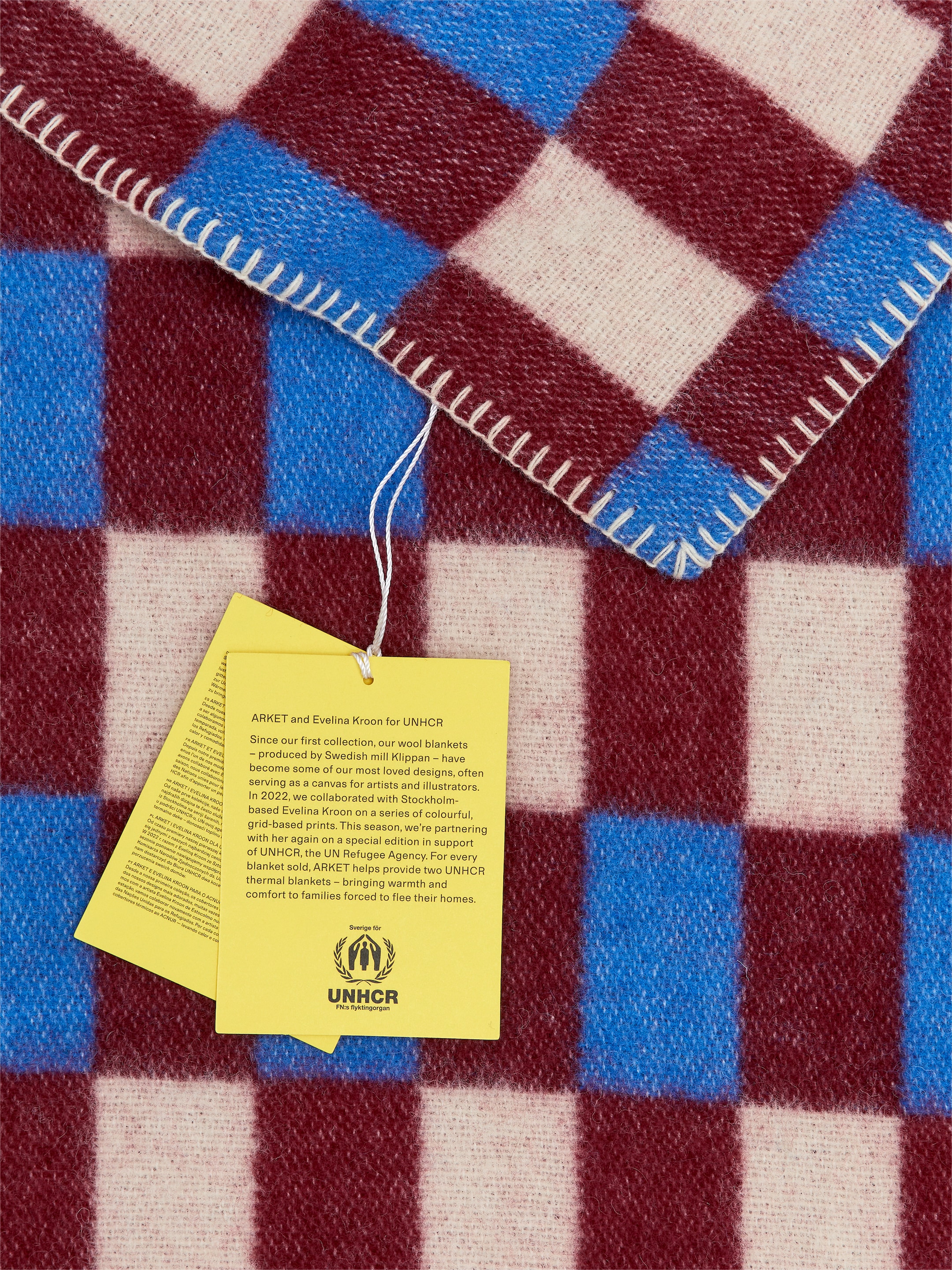Plaid Evelina Kroon pour le HCR - Bleu/Rouge/Blanc cassé - Maison et décoration - StillMedia/DescriptiveDetail - 2