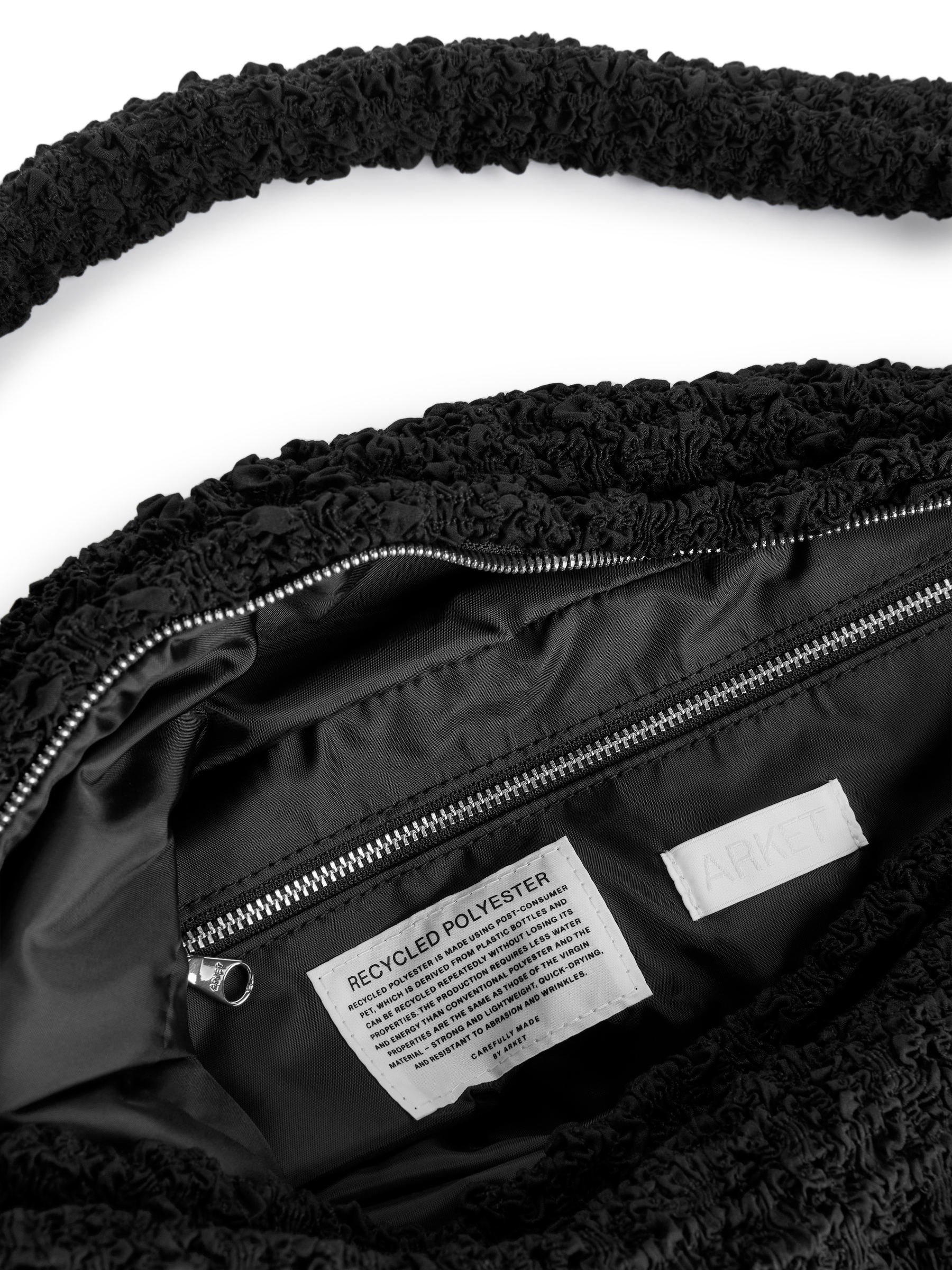 Borsa a spalla increspata - Nero - Women - StillMedia/DescriptiveDetail - 2