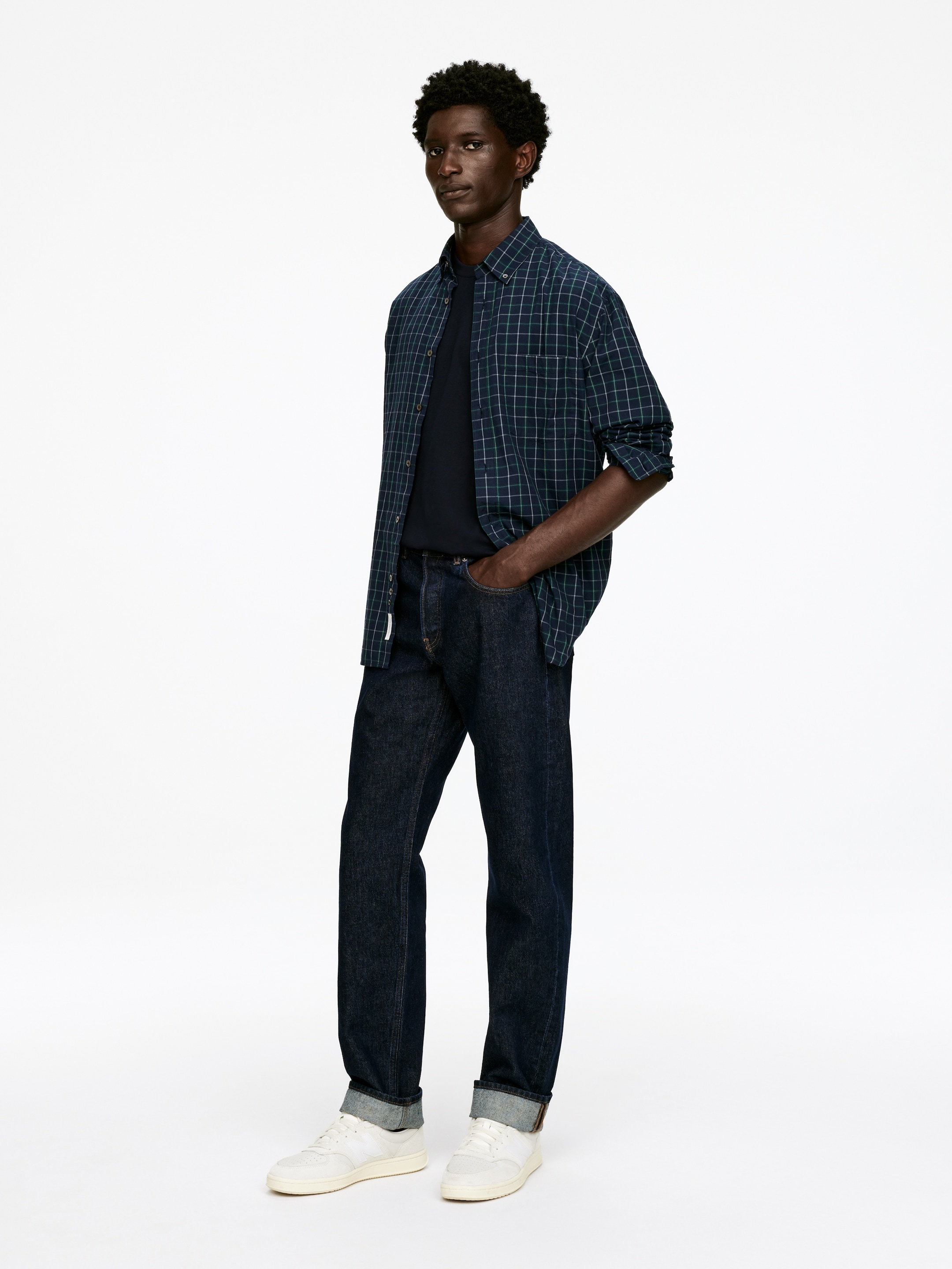Visa större bild: 220 GSM Relaxed T-Shirt - Mörkblå - HERR | H&M SE 3
