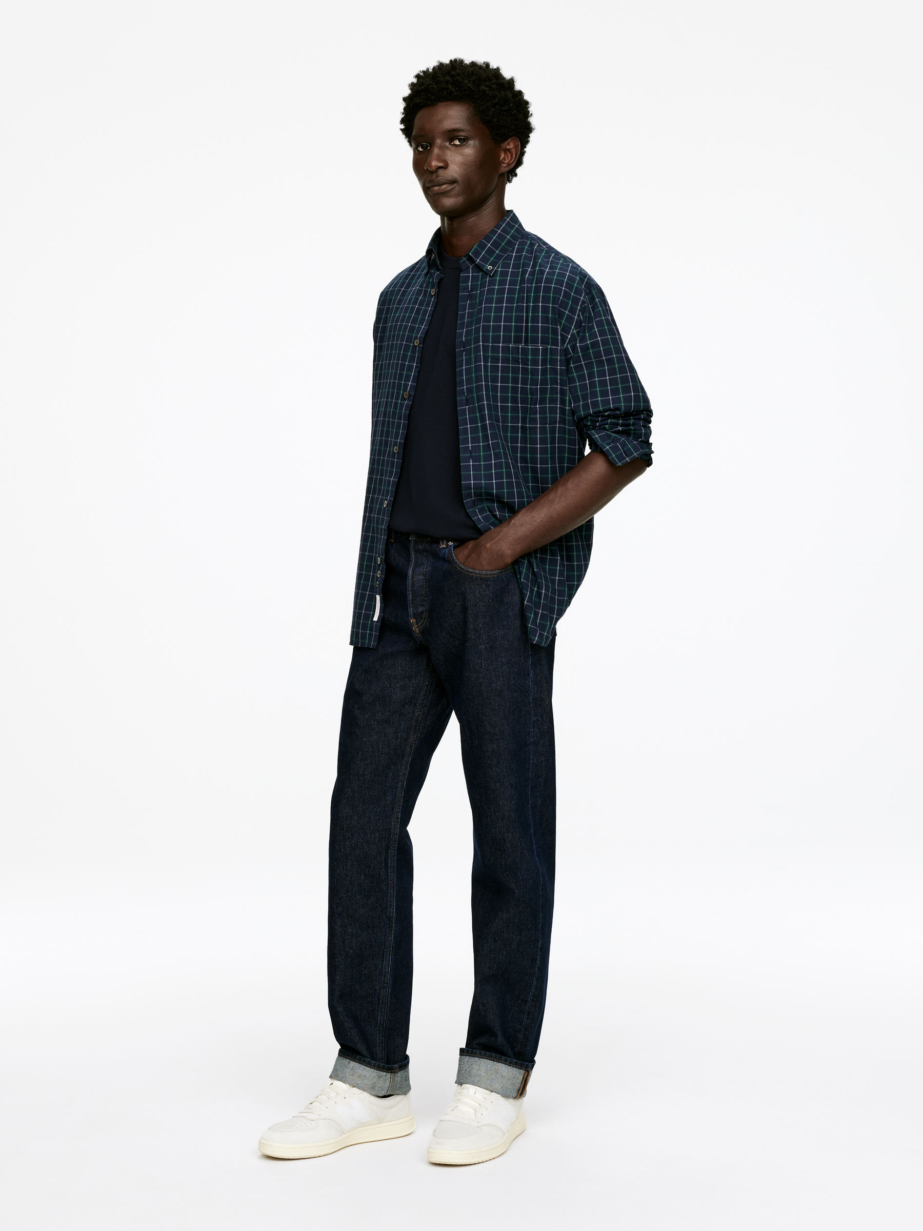 220 GSM Relaxed T-Shirt - Dark Blue - Regular fit - Men - StillMedia/Lookbook - 48