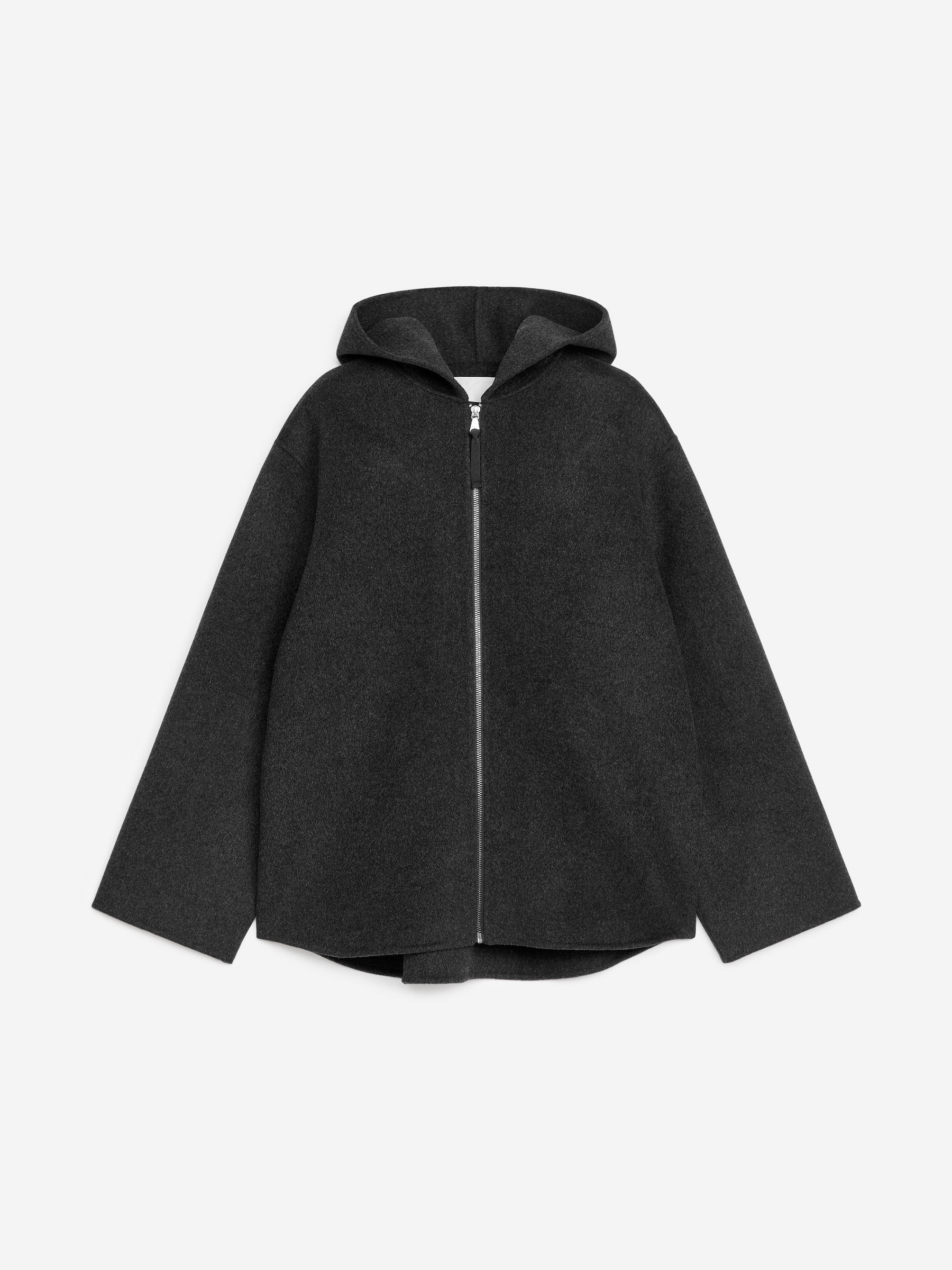 Hooded Wool-Blend Jacket - Dark Grey - Loose Fit - Women - StillMedia/DescriptiveStillLife - 2