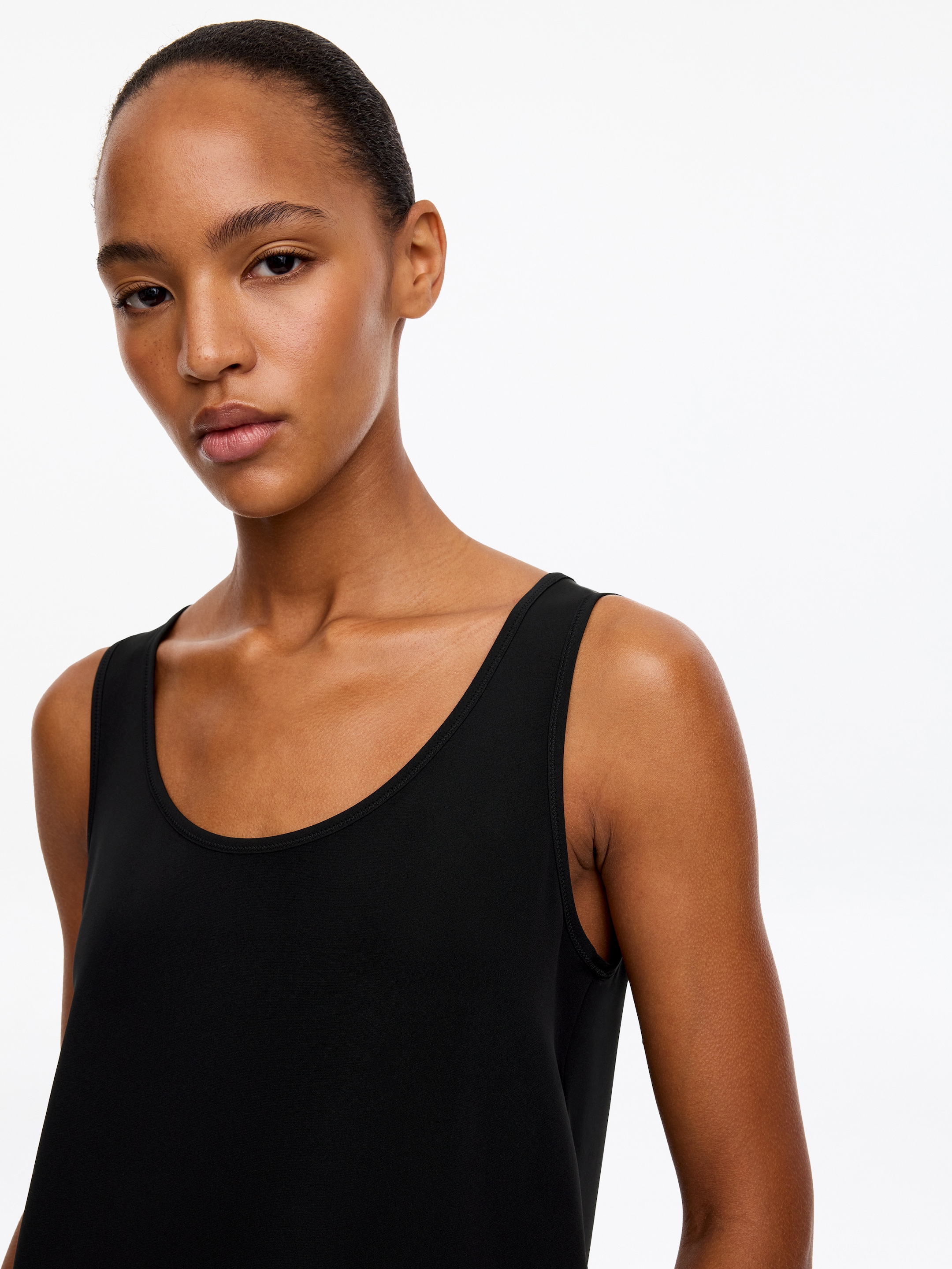 Canotta in pesante misto seta - Nero - Slim fit - women - StillMedia/Lookbook - 4