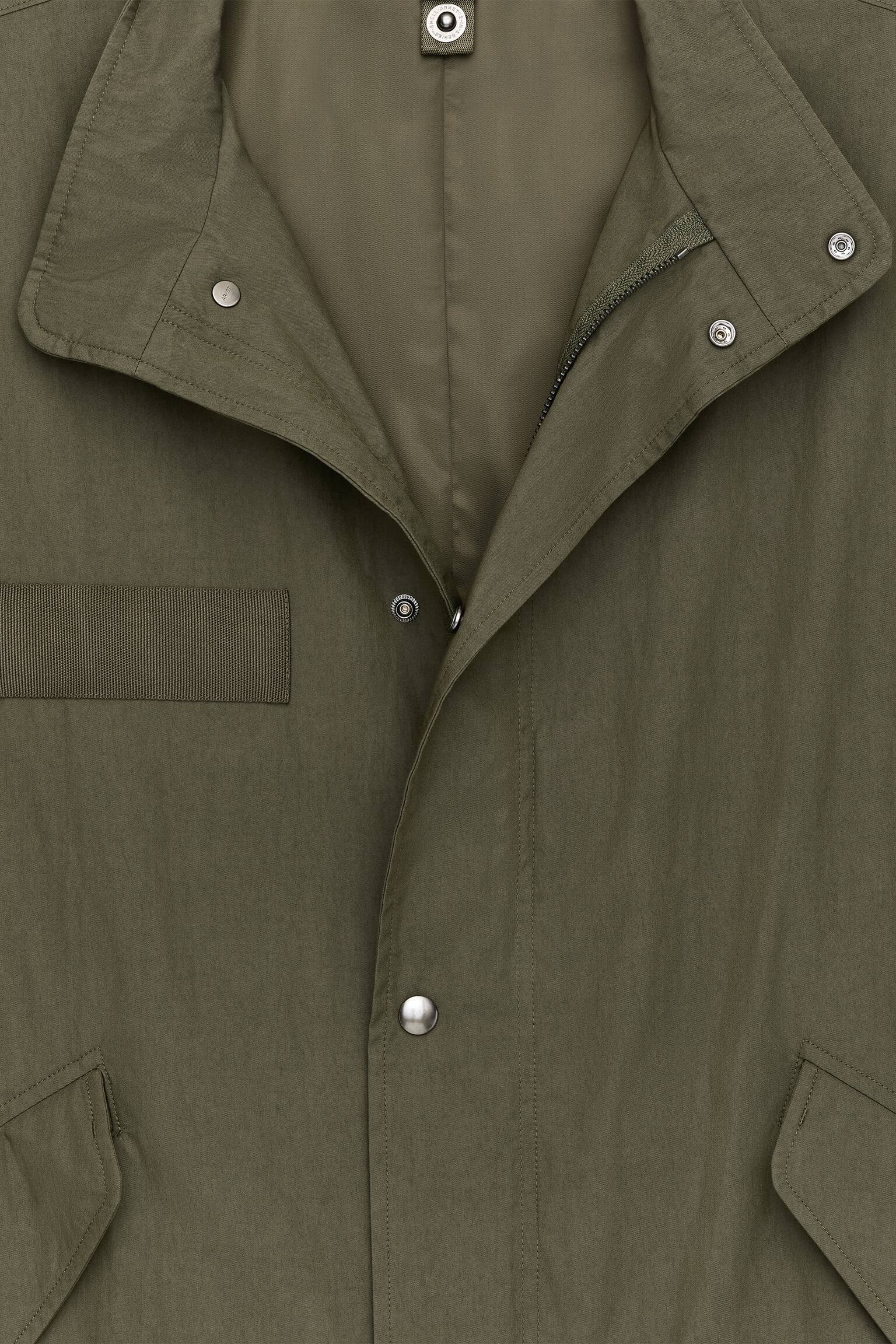 Parka van een katoenmix - Kakigroen - 8