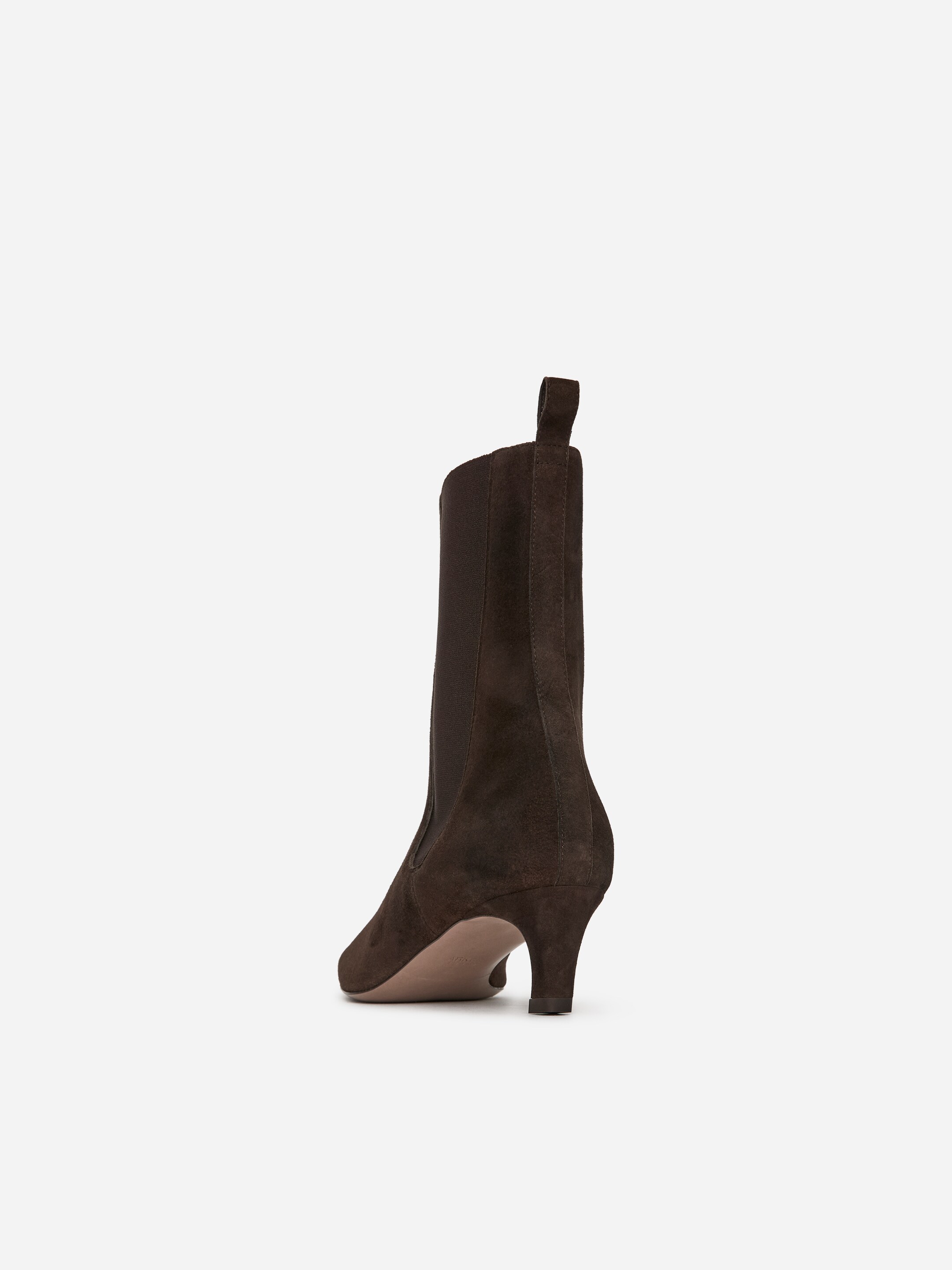 Visualizza immagine più grande: Stivaletti in pelle scamosciata - Marrone scuro - DONNA | H&M IT 4