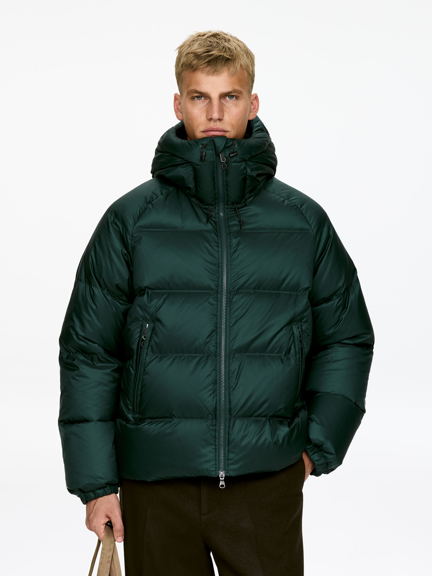 Upcycled Down Sporty Jacket - Dark Green - Regular fit - Men - StillMedia/Lookbook - 8