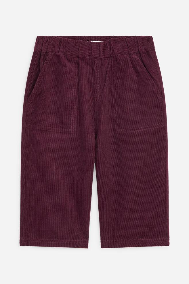 Corduroy Trousers - Dark Red/Black/Dark Blue - 1