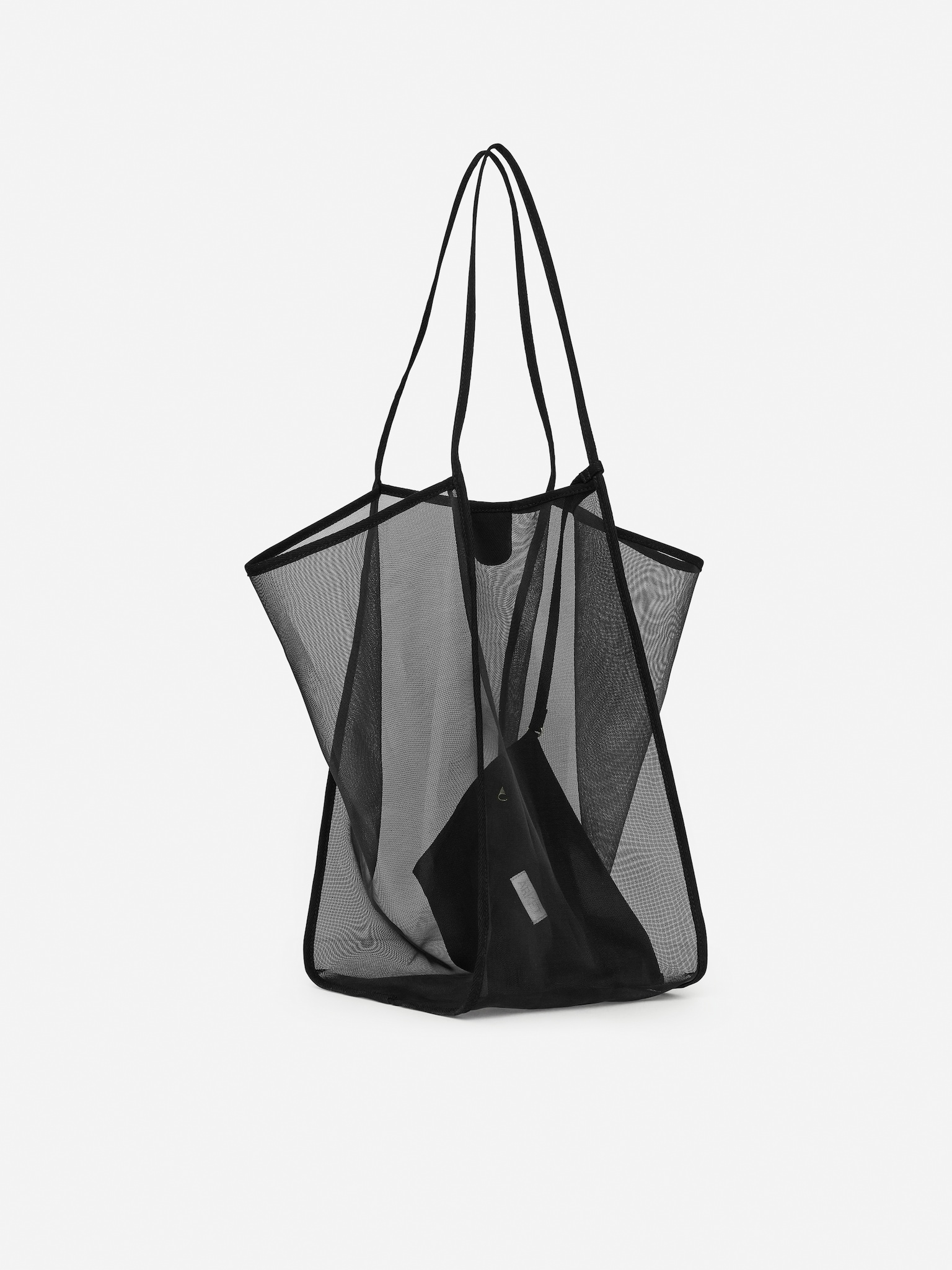 Tote in mesh - Nero/Bianco - 5