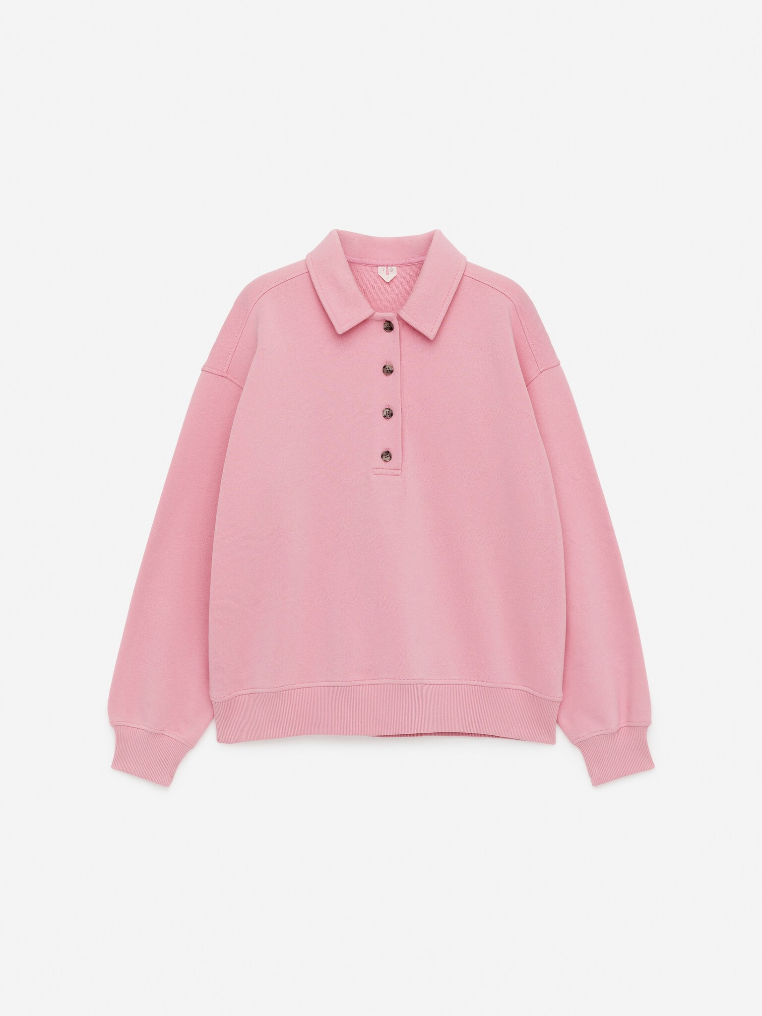 Tricou polo din French Terry - Roz/Albastru Intens