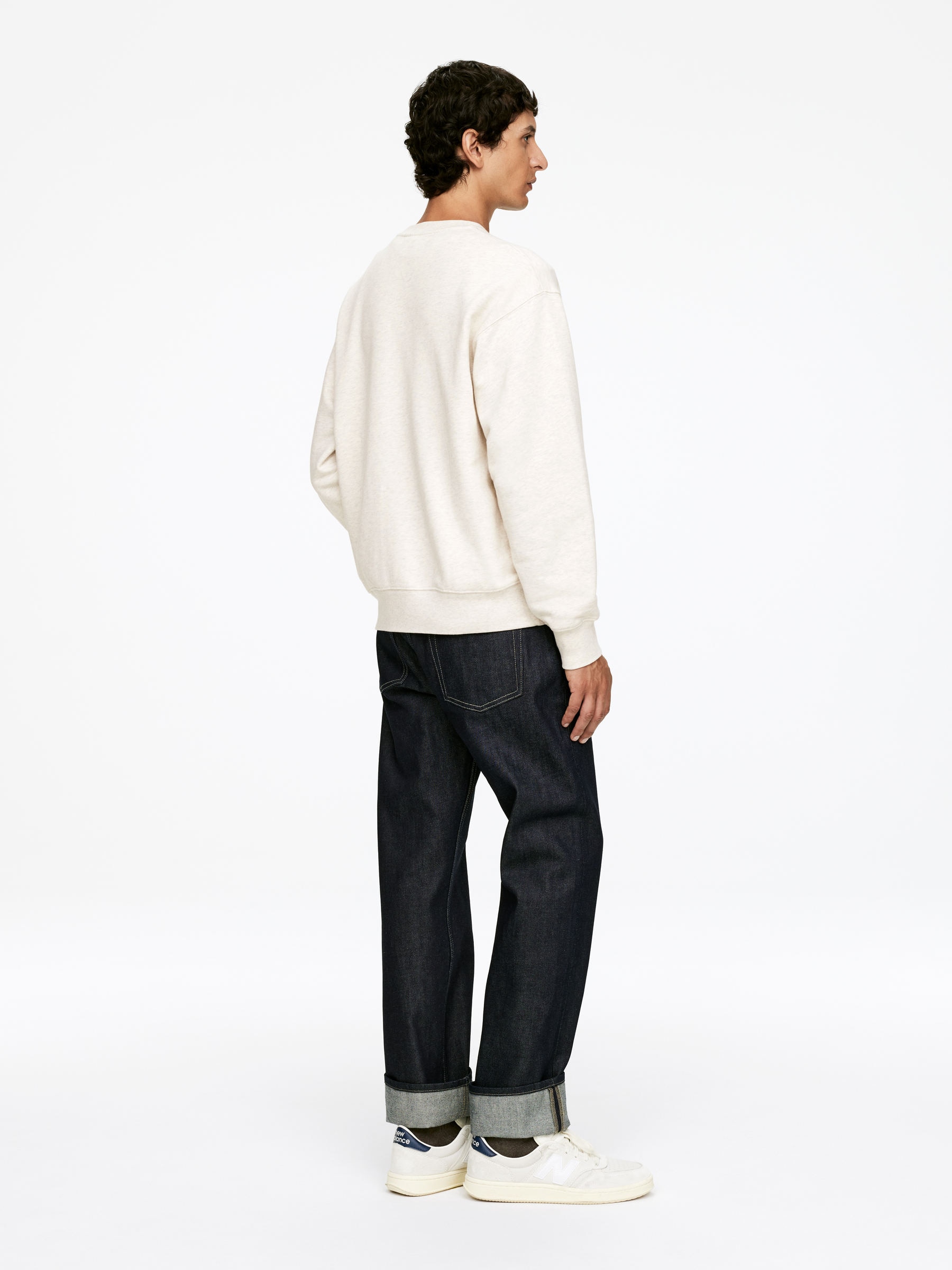 Relaxed Sweatshirt - Light Grey Melange - Loose fit - Men - StillMedia/Lookbook - 17